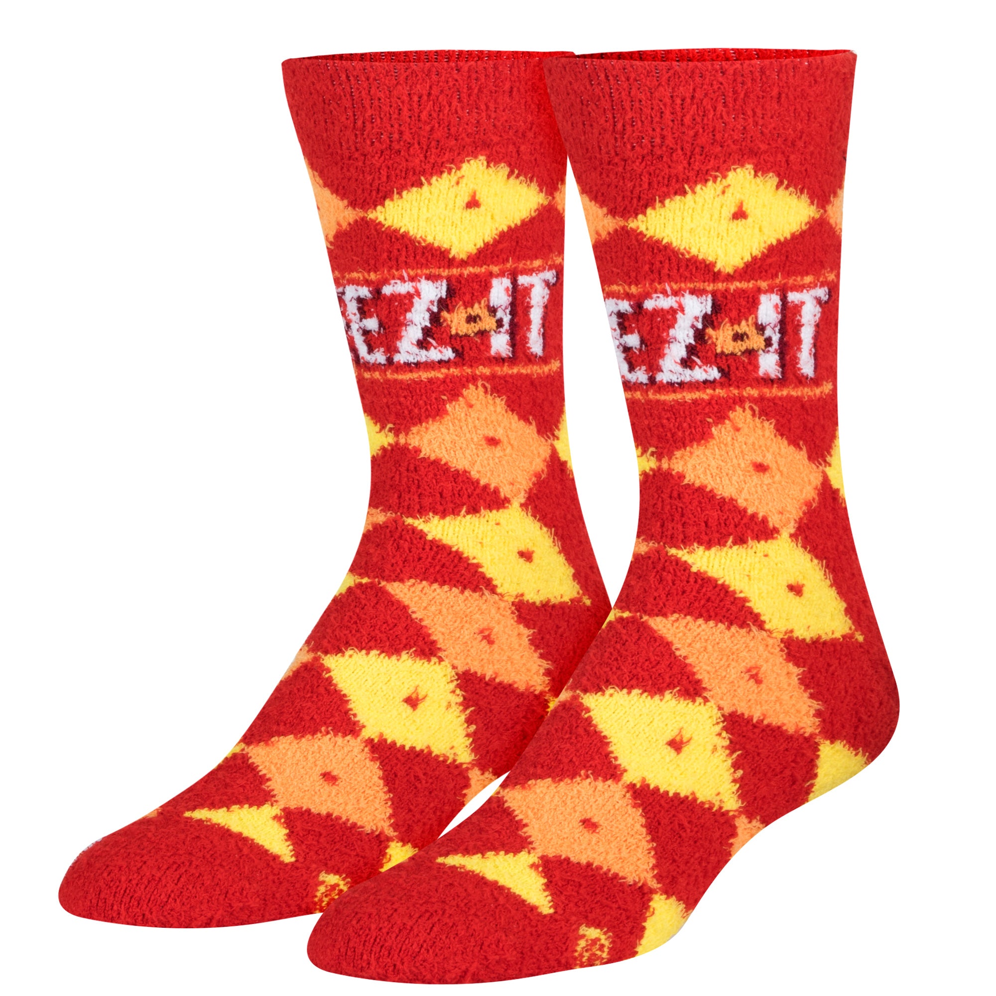 Checkered Cheez-It Fuzzy Women's Crew Socks
