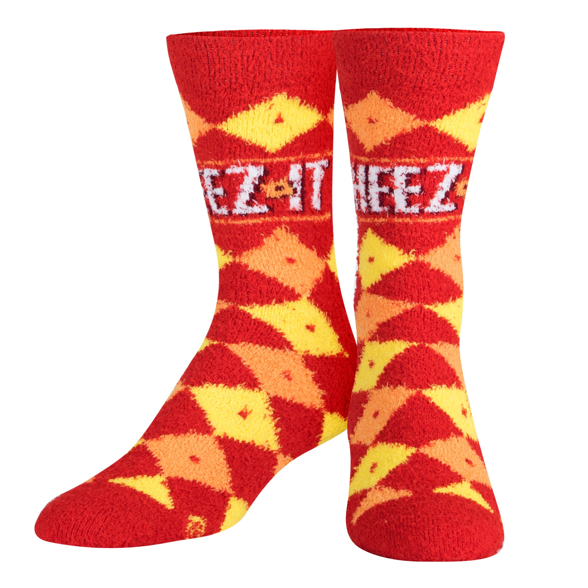 Checkered Cheez-It Fuzzy Women's Crew Socks