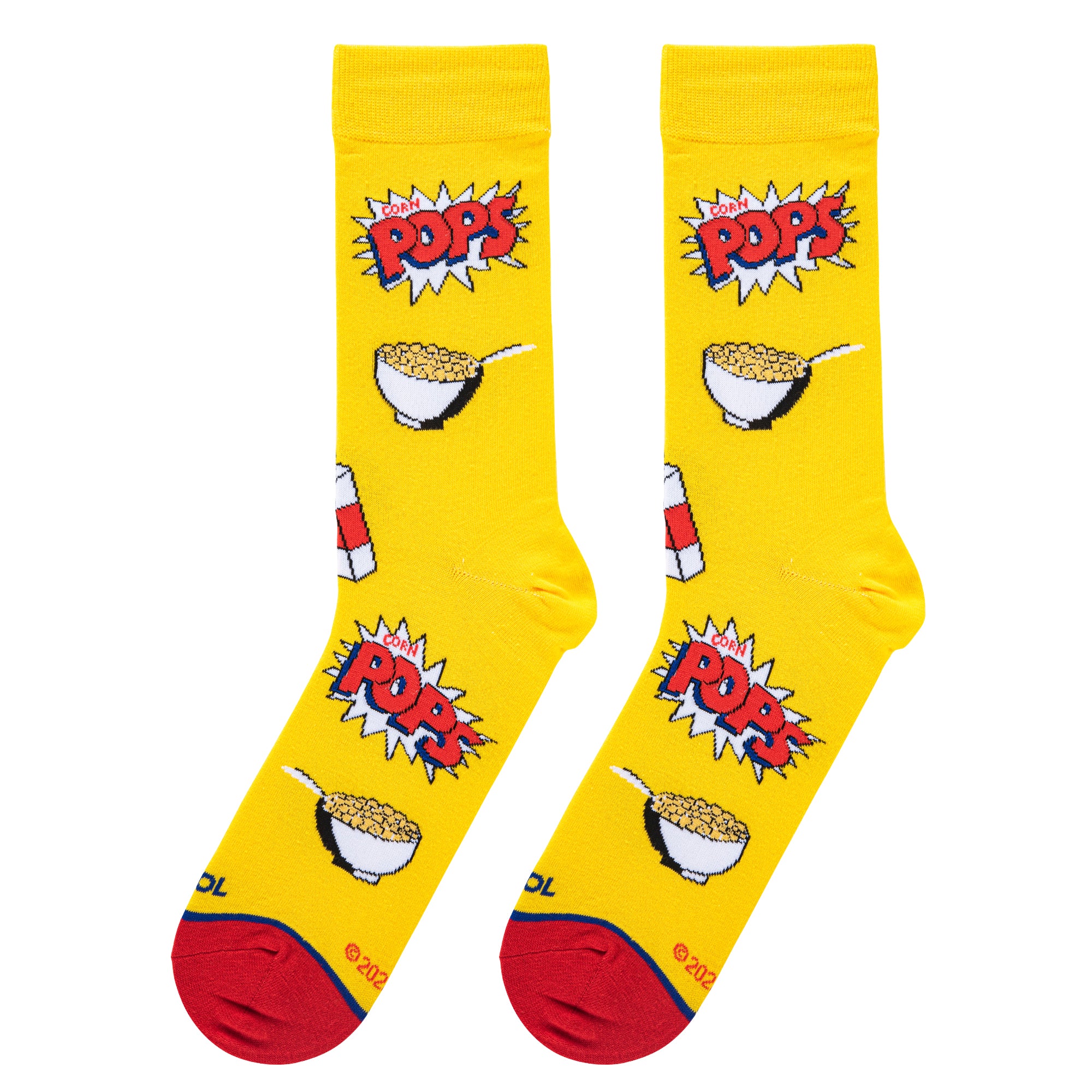 Corn Pops Cereal Bowls Men's Crew Socks