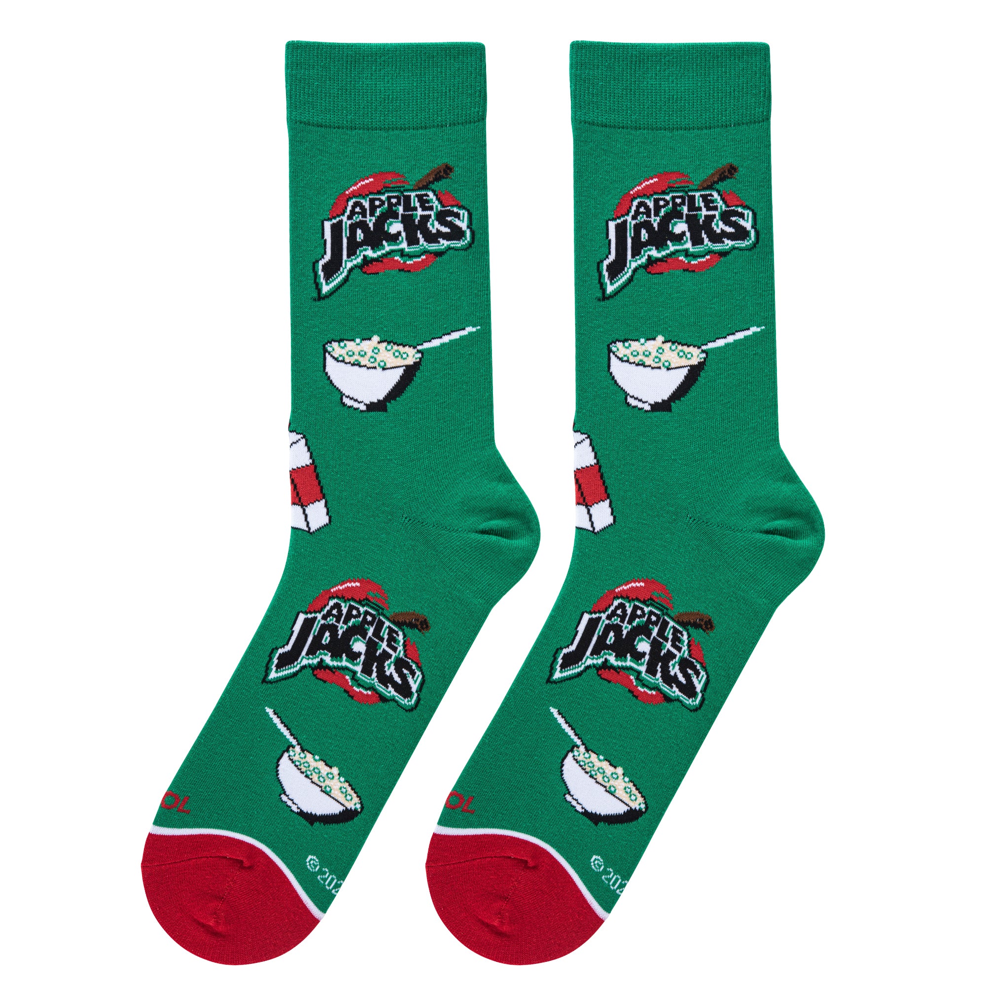 Apple Jacks Cereal Bowl Men's Crew Socks