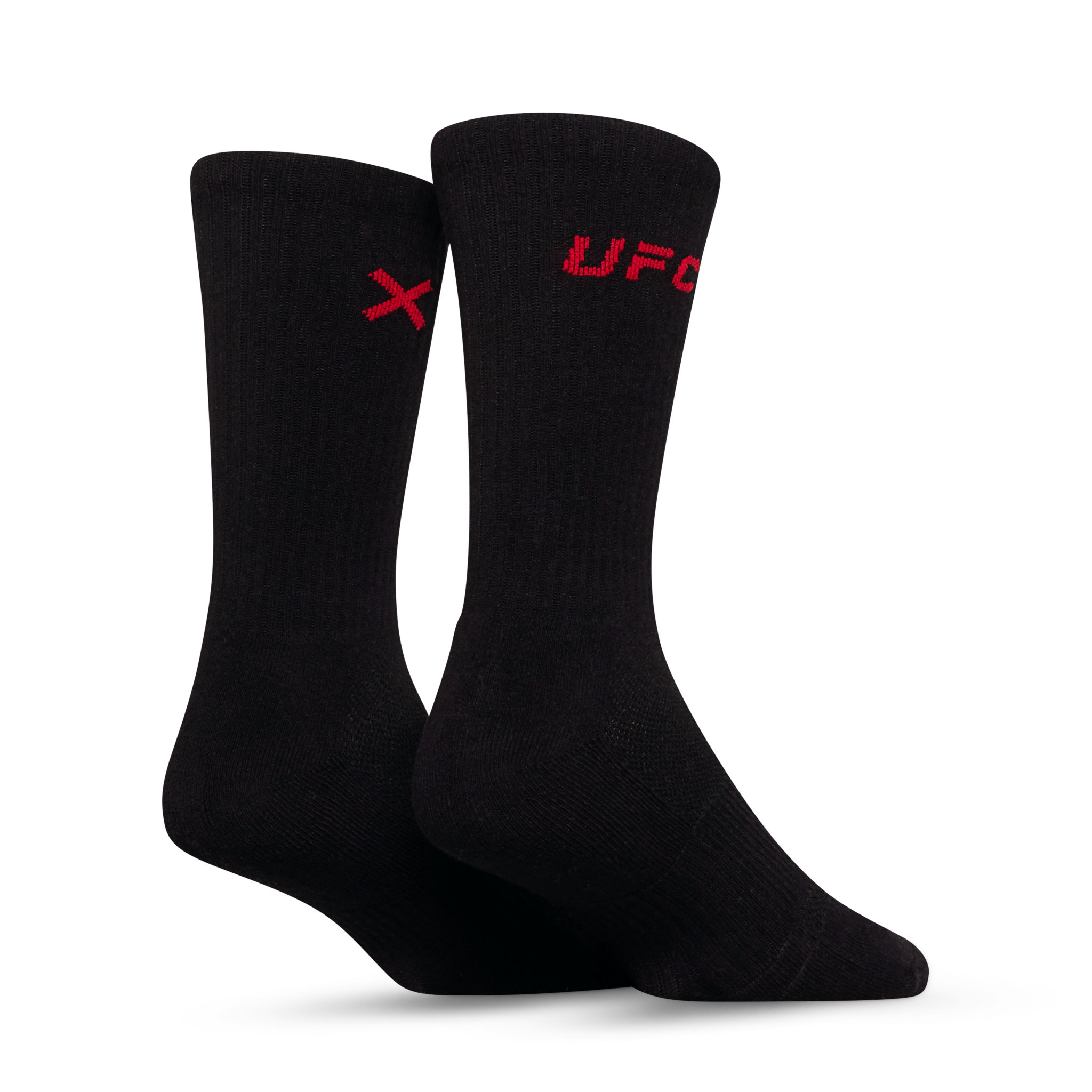 UFC Logo Men's Crew Socks - Black
