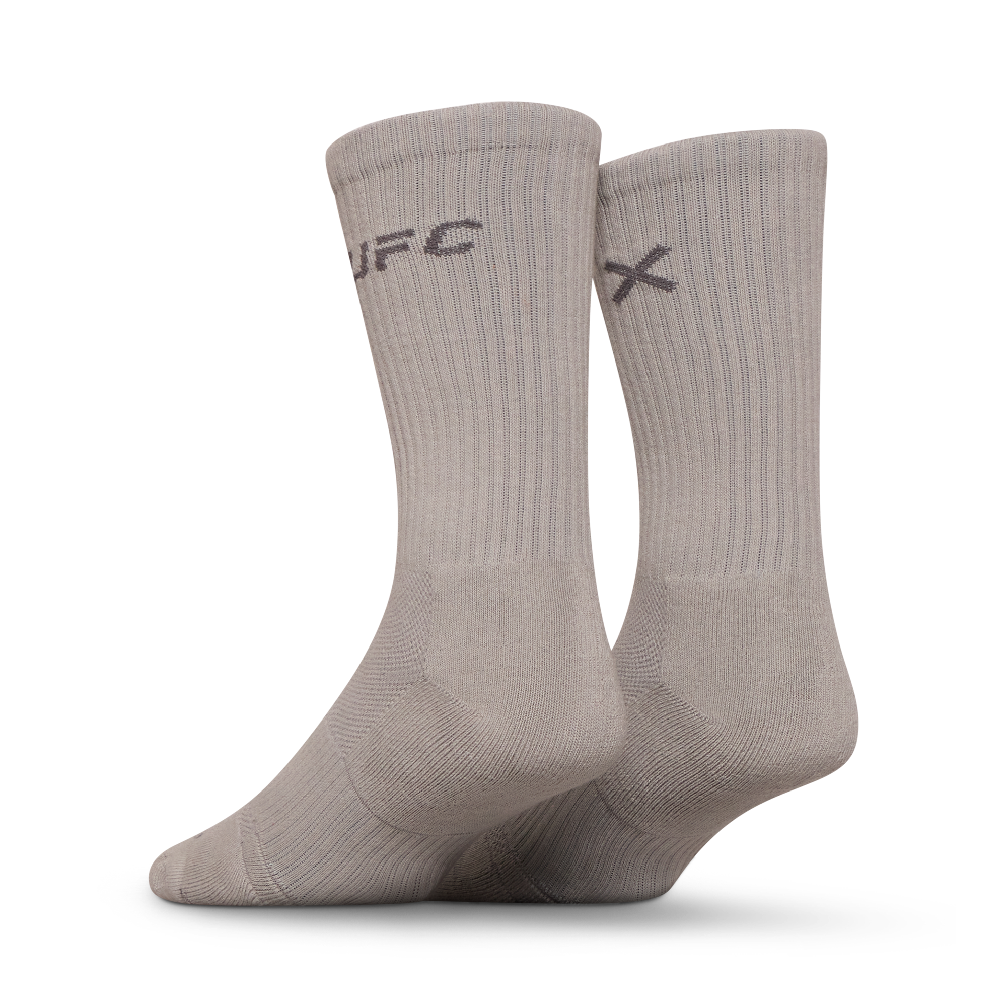 UFC Logo Men's Crew Socks - Silver