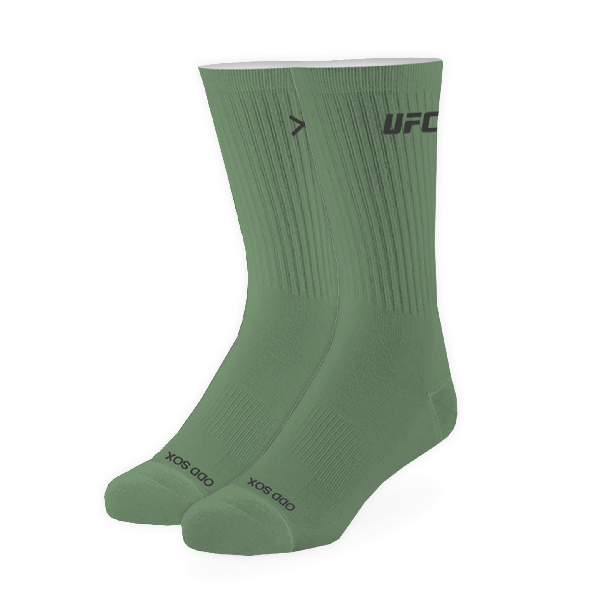 UFC Logo Men's Crew Socks - Army Green