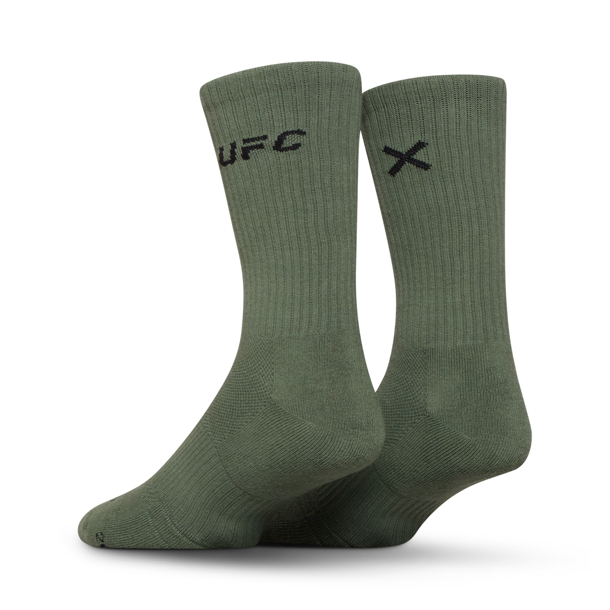 UFC Logo Men's Crew Socks - Army Green