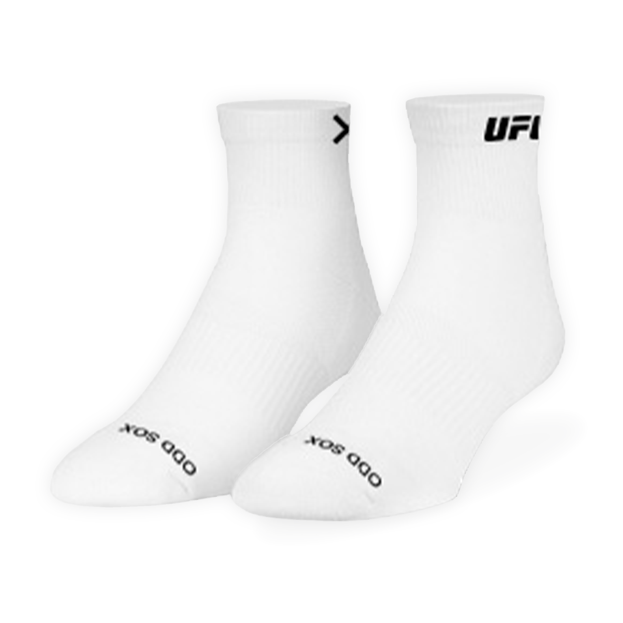 UFC Logo Men's Quarter Socks - White 6-Pack