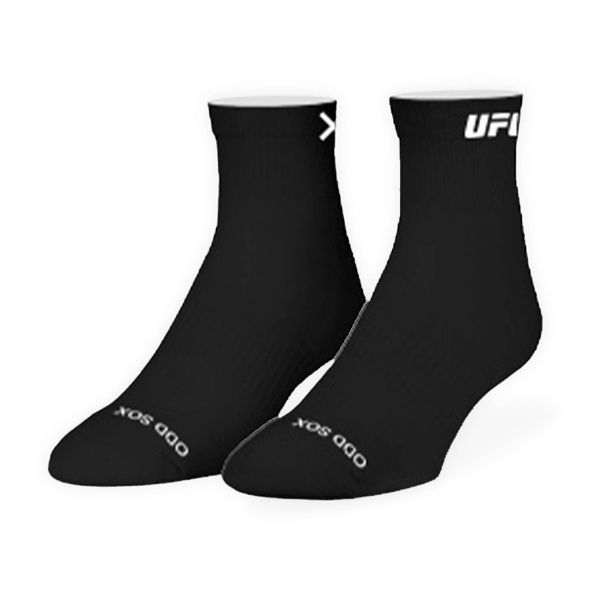 UFC Logo Men's Quarter Socks - Black 6-Pack
