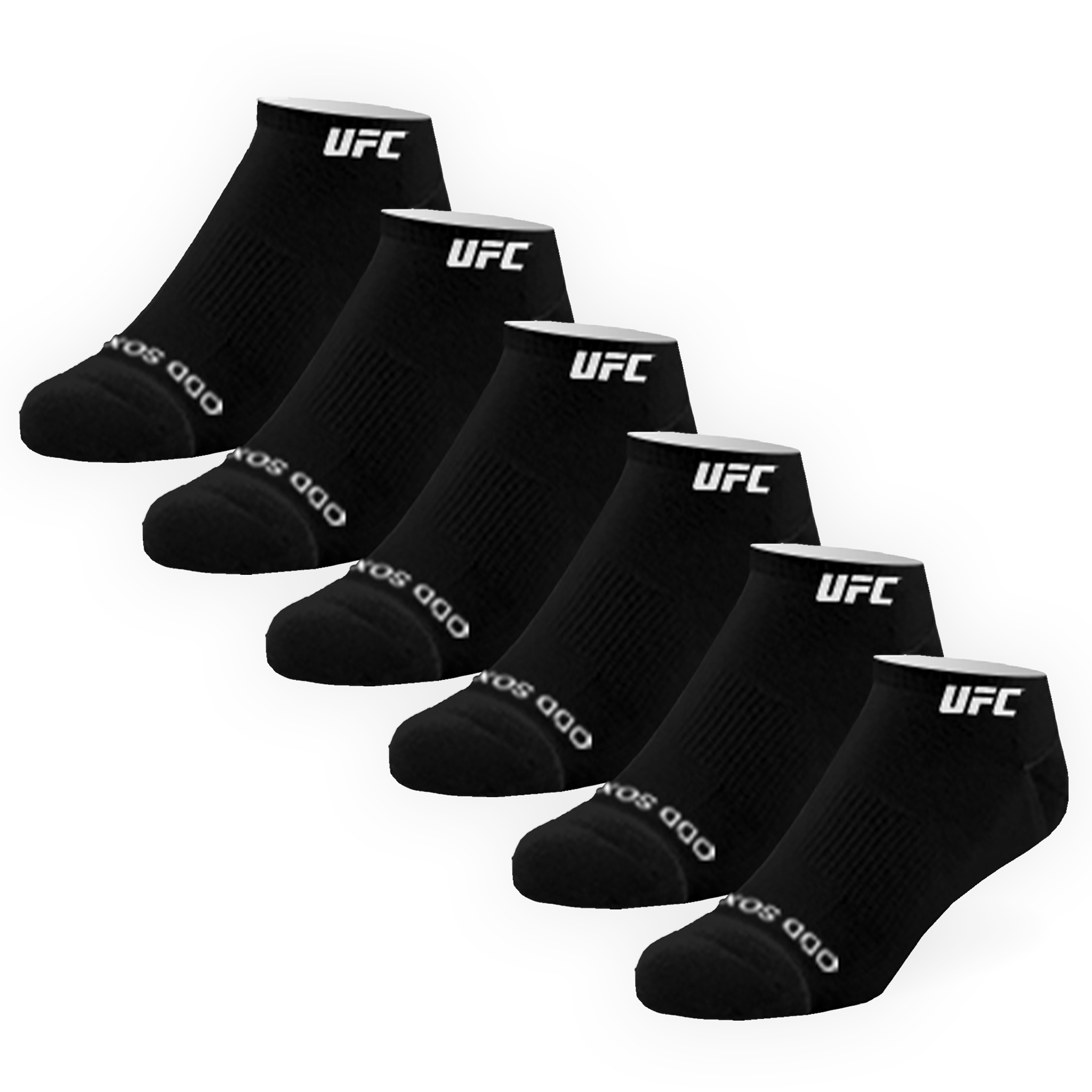 UFC Logo Men's Ankle Socks - Black 6-Pack