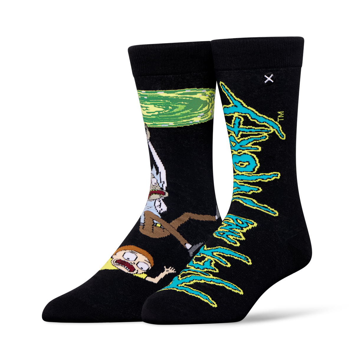 Rick & Morty Split Crew Socks