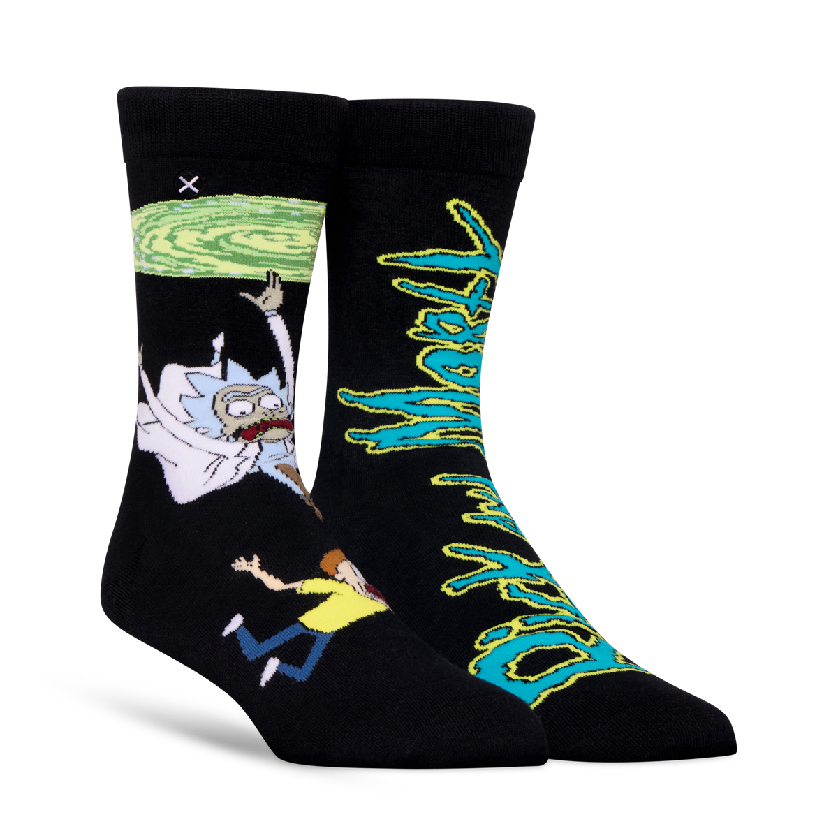 Rick & Morty Split Crew Socks