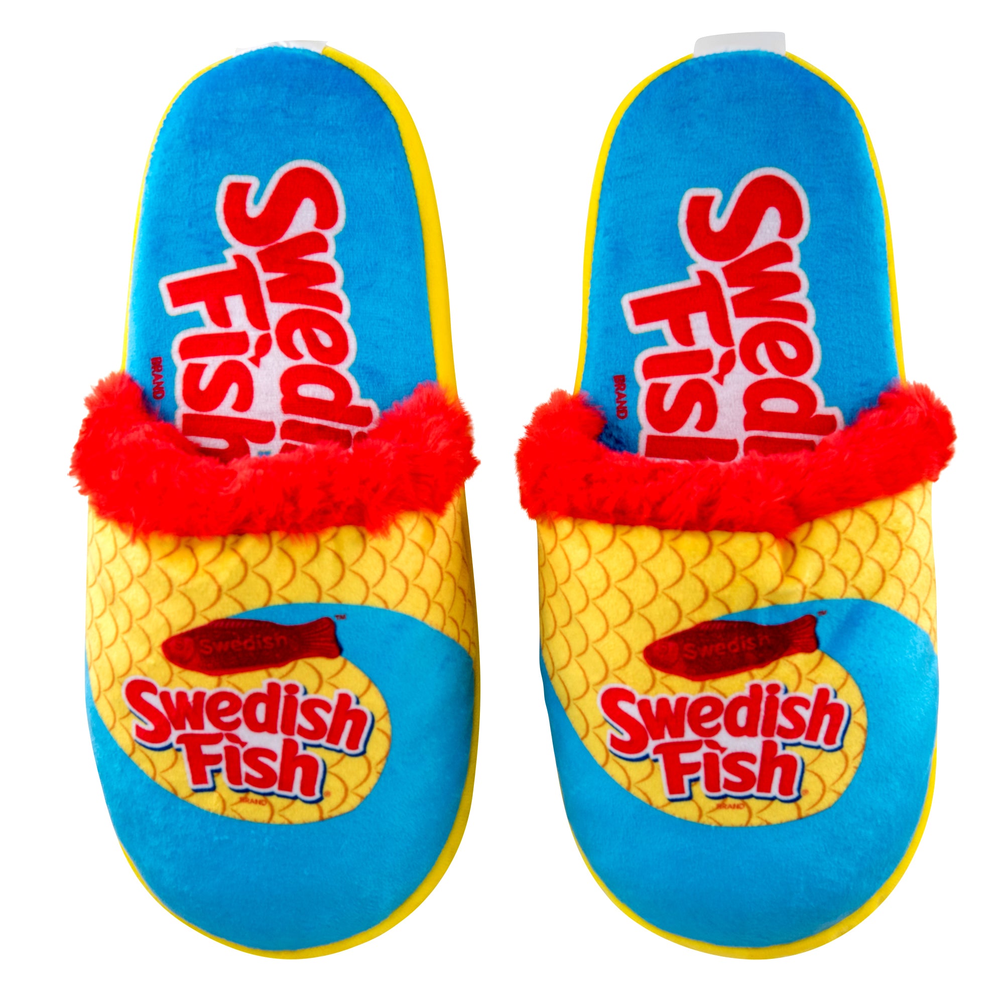 Swedish Fish Fuzzy Slip-On Slippers