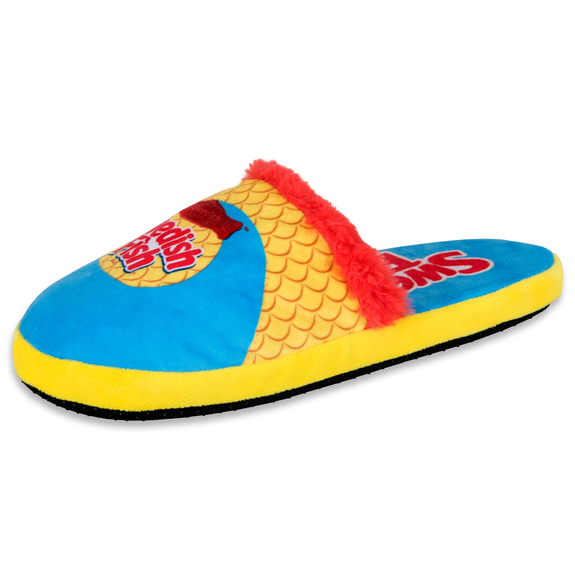 Swedish Fish Fuzzy Slip-On Slippers