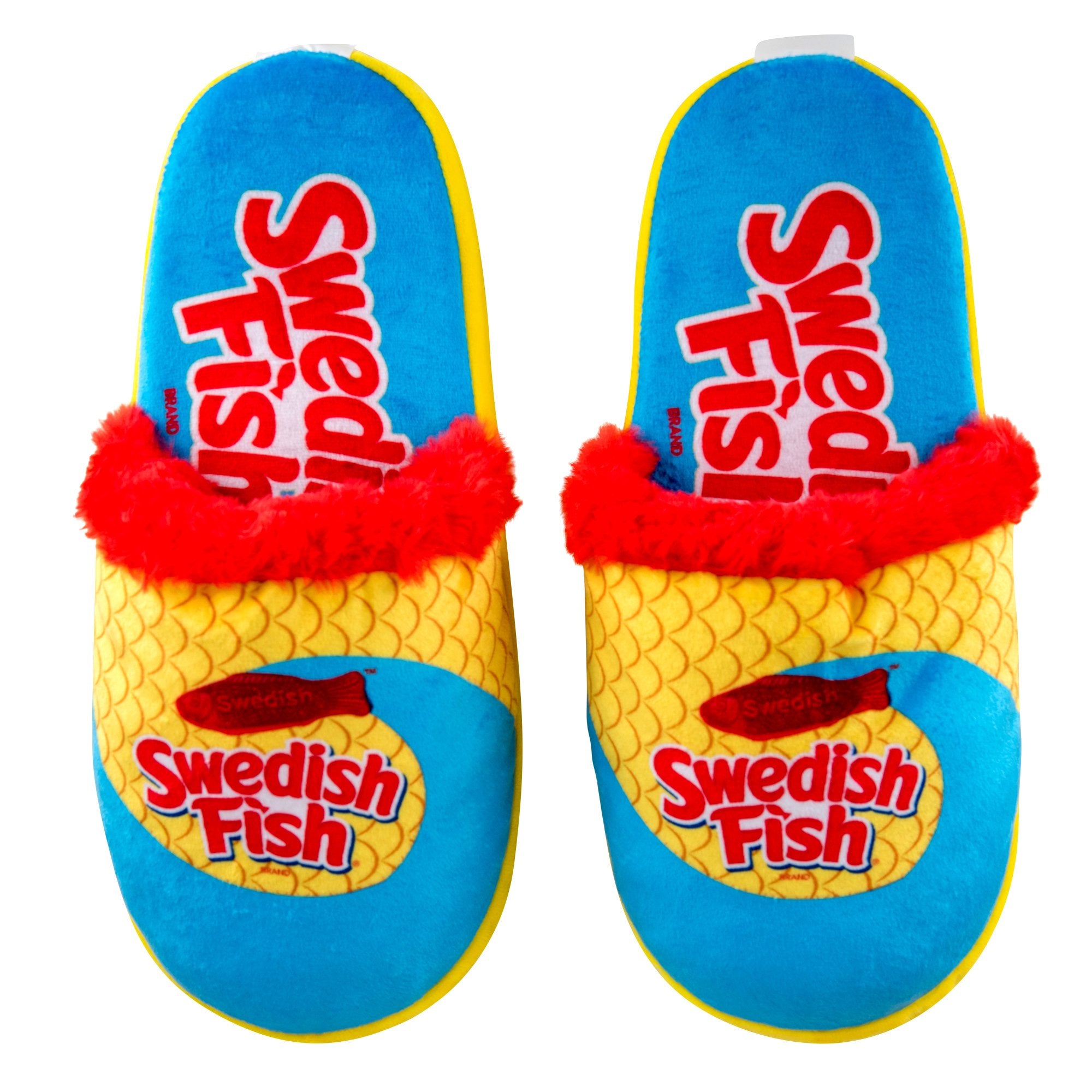 Swedish Fish Fuzzy Slip-On Slippers
