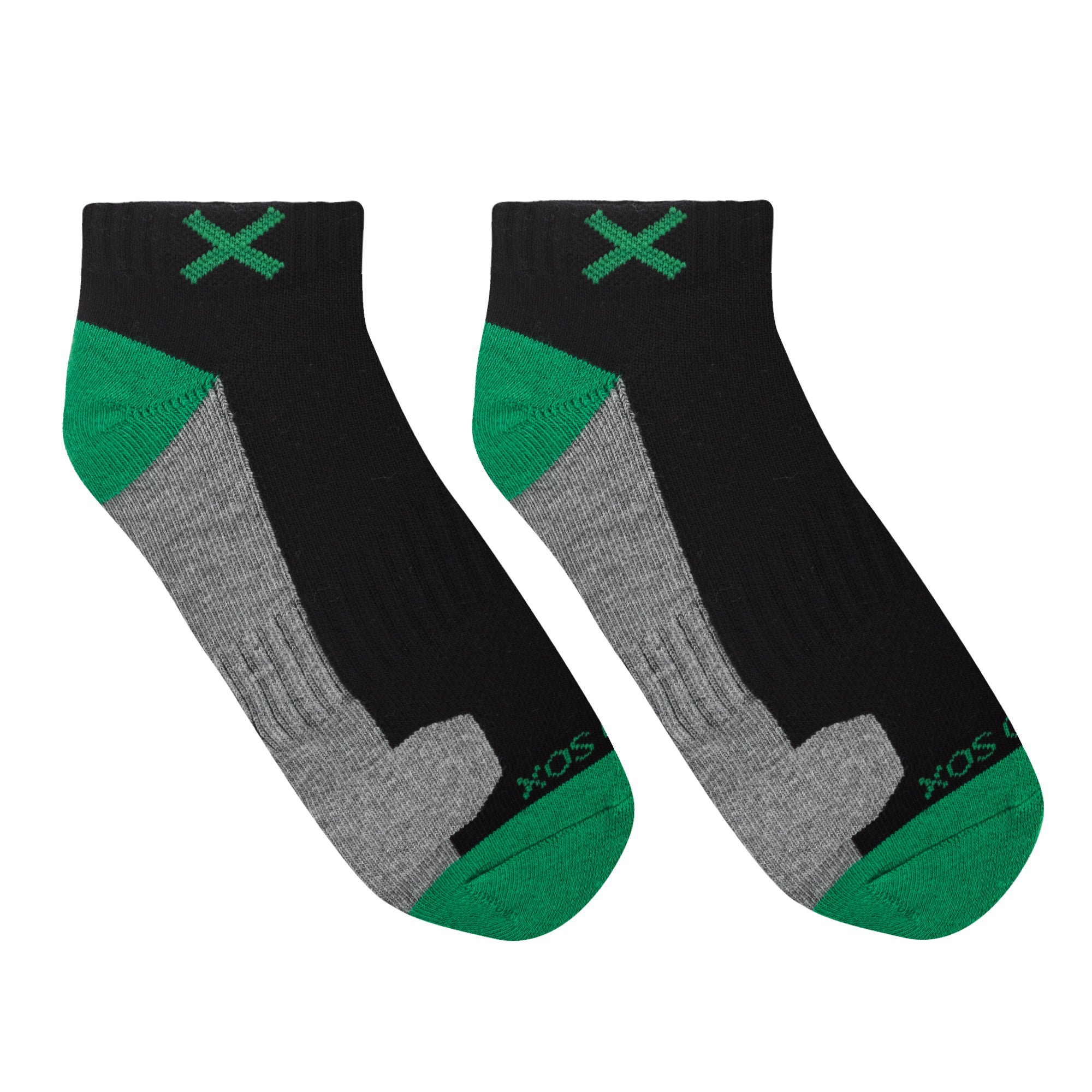 Basix Men Ankle 3 Block Staple Green Black Heather