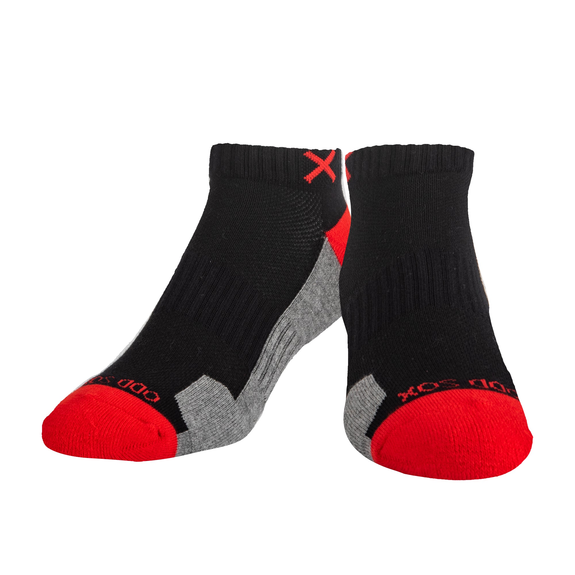 Basix Men Ankle 3 Block Staple Red Black Heather