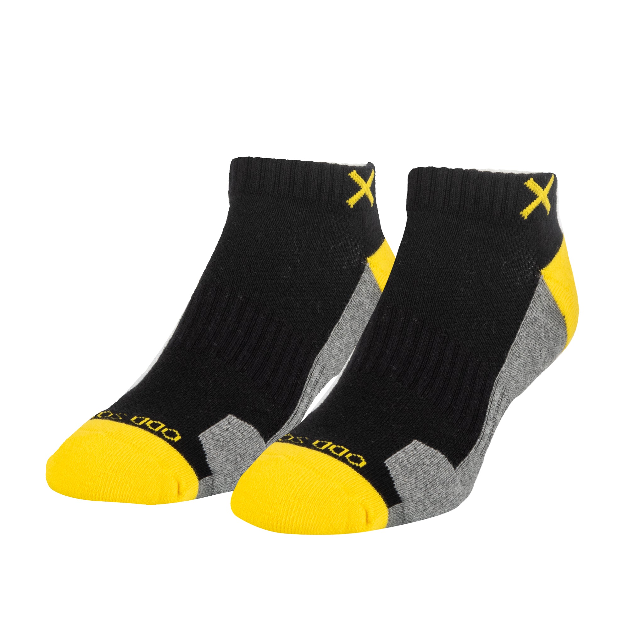 Basix Men Ankle 3 Block Staple Yellow Black Heather