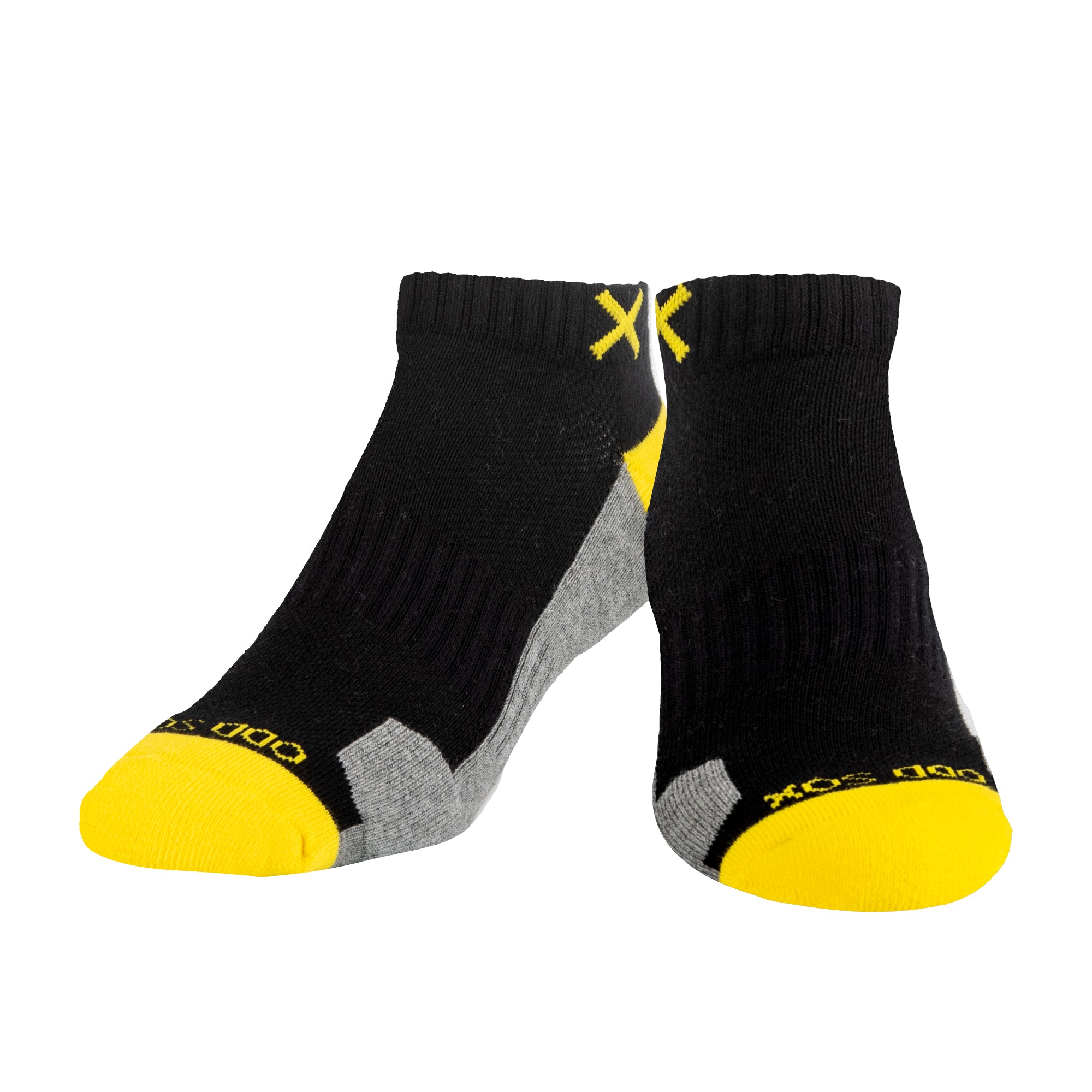 Basix Men Ankle 3 Block Staple Yellow Black Heather