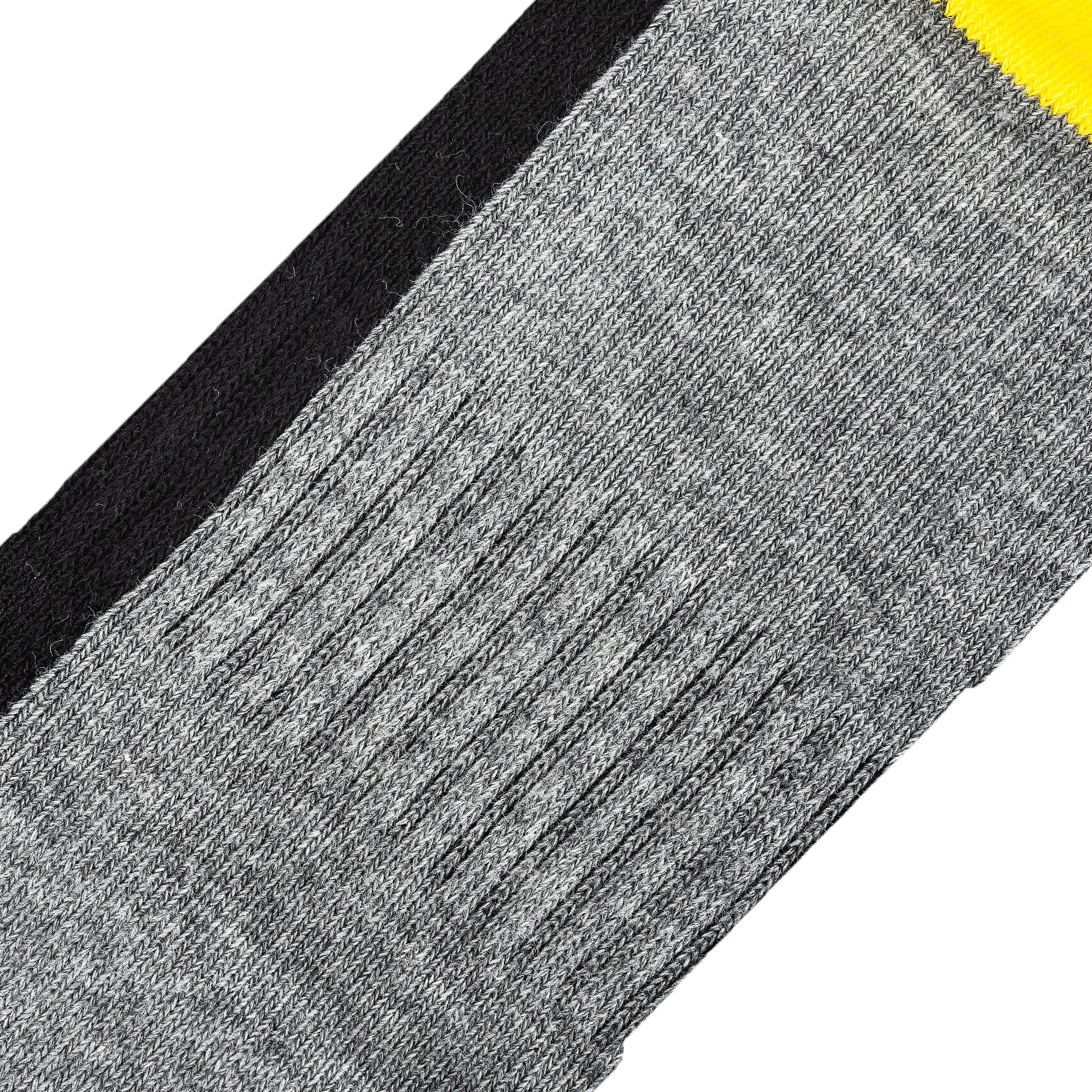 Basix Men Ankle 3 Block Staple Yellow Black Heather