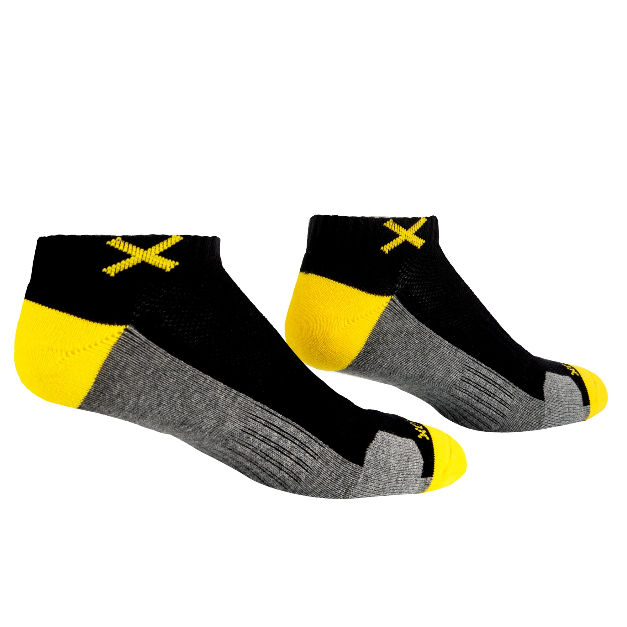 Basix Men Ankle 3 Block Staple Yellow Black Heather