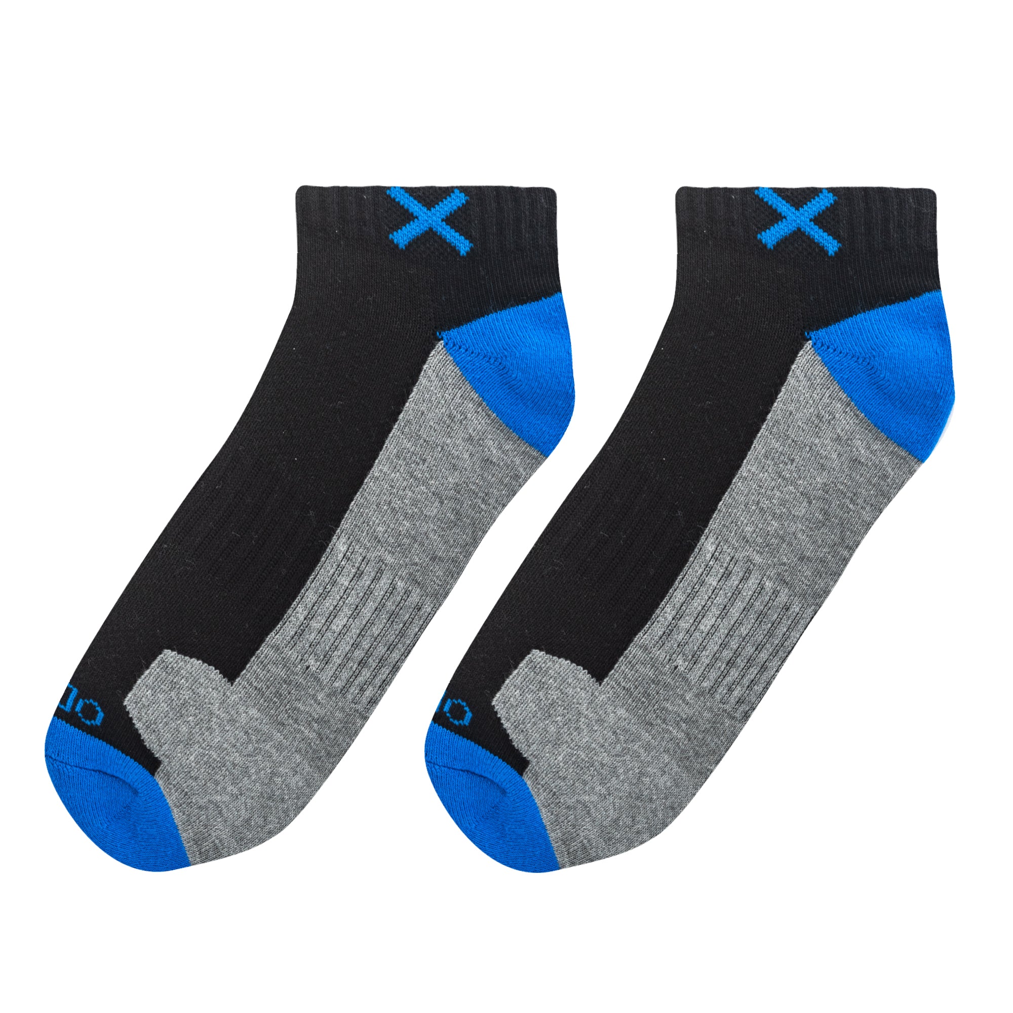 Basix Men Ankle 3 Block Staple Royal Black Heather