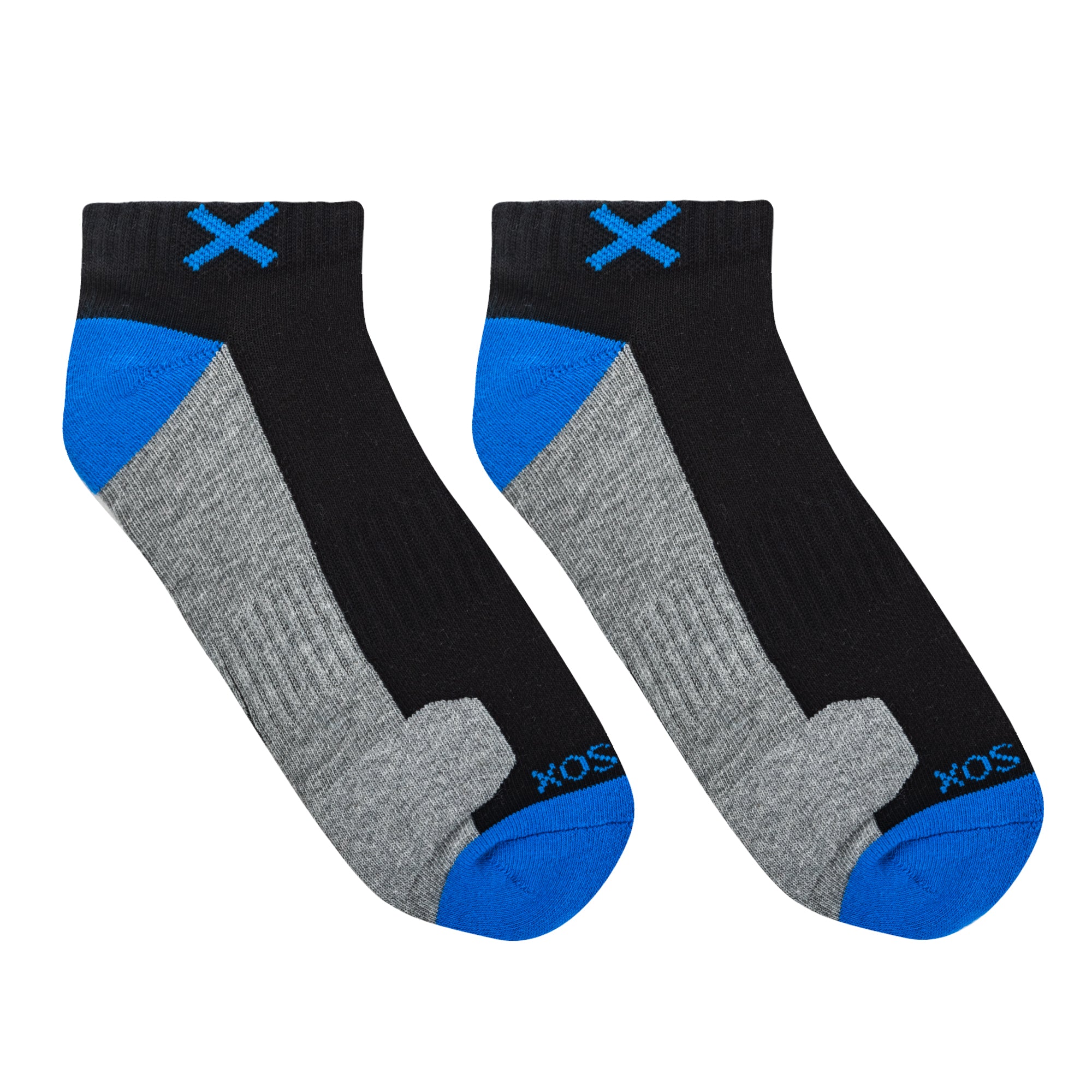 Basix Men Ankle 3 Block Staple Royal Black Heather