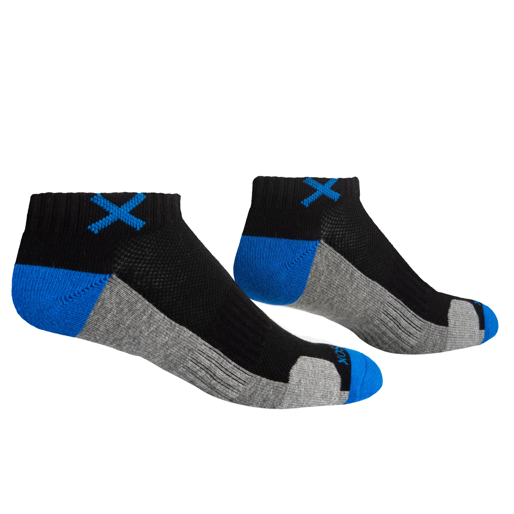 Basix Men Ankle 3 Block Staple Royal Black Heather