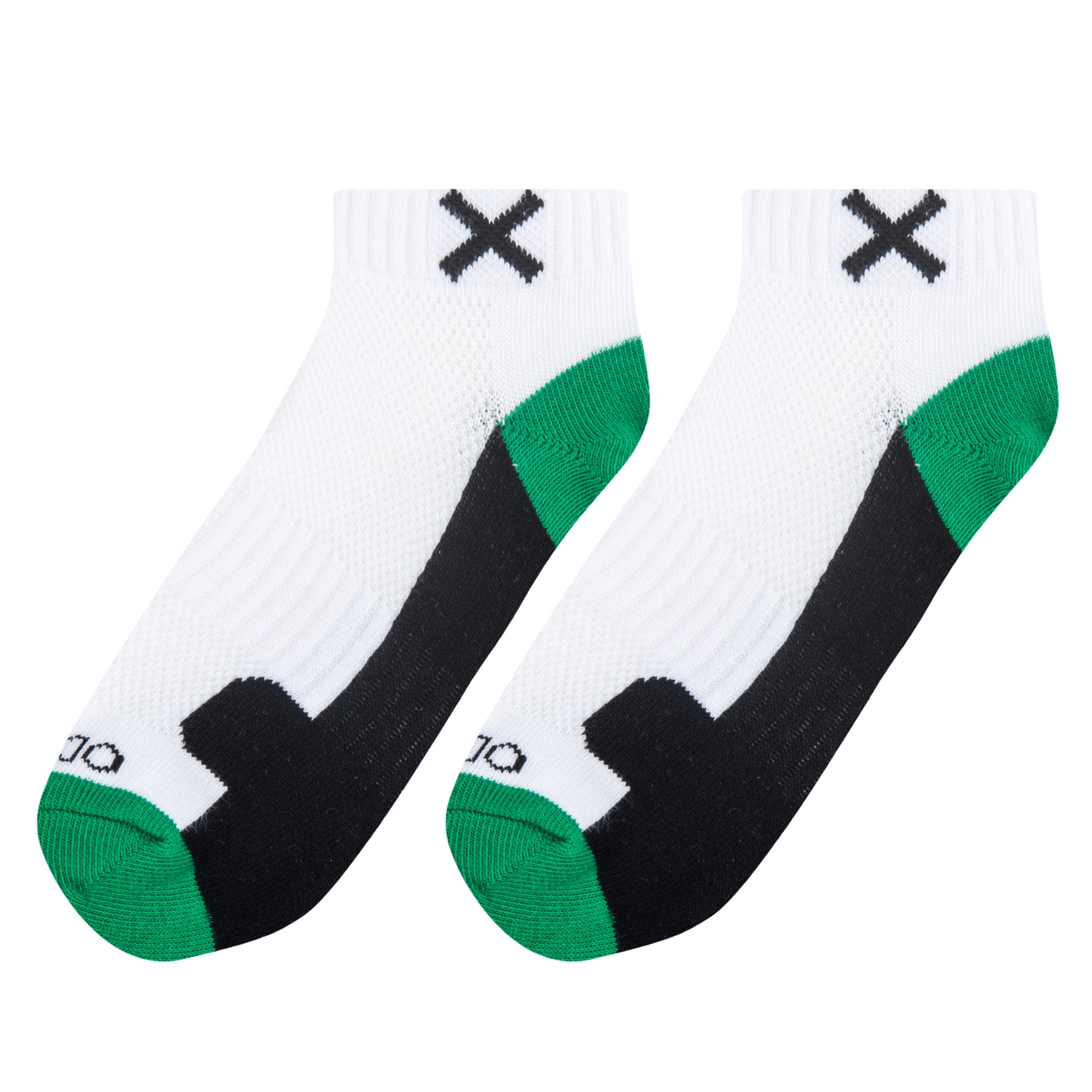 Basix Women Ankle 3 Block Staple Green White Black