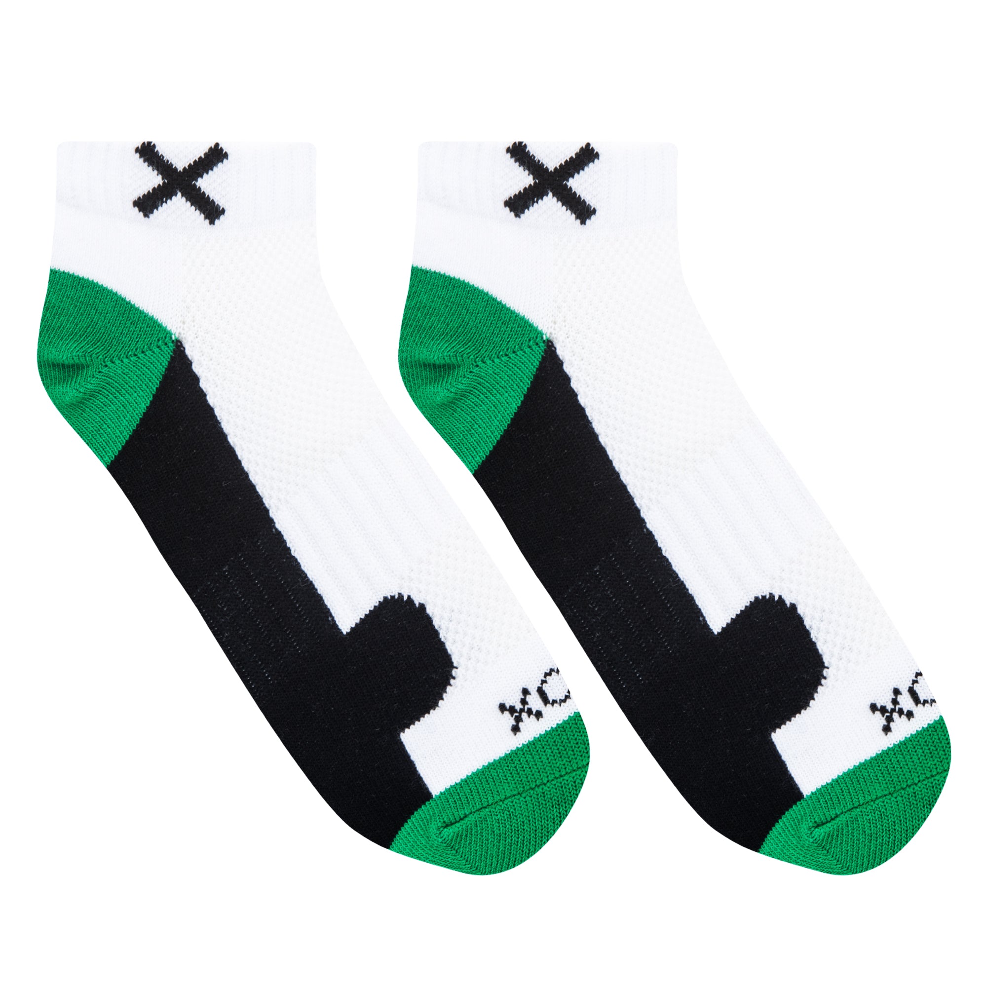 Basix Women Ankle 3 Block Staple Green White Black