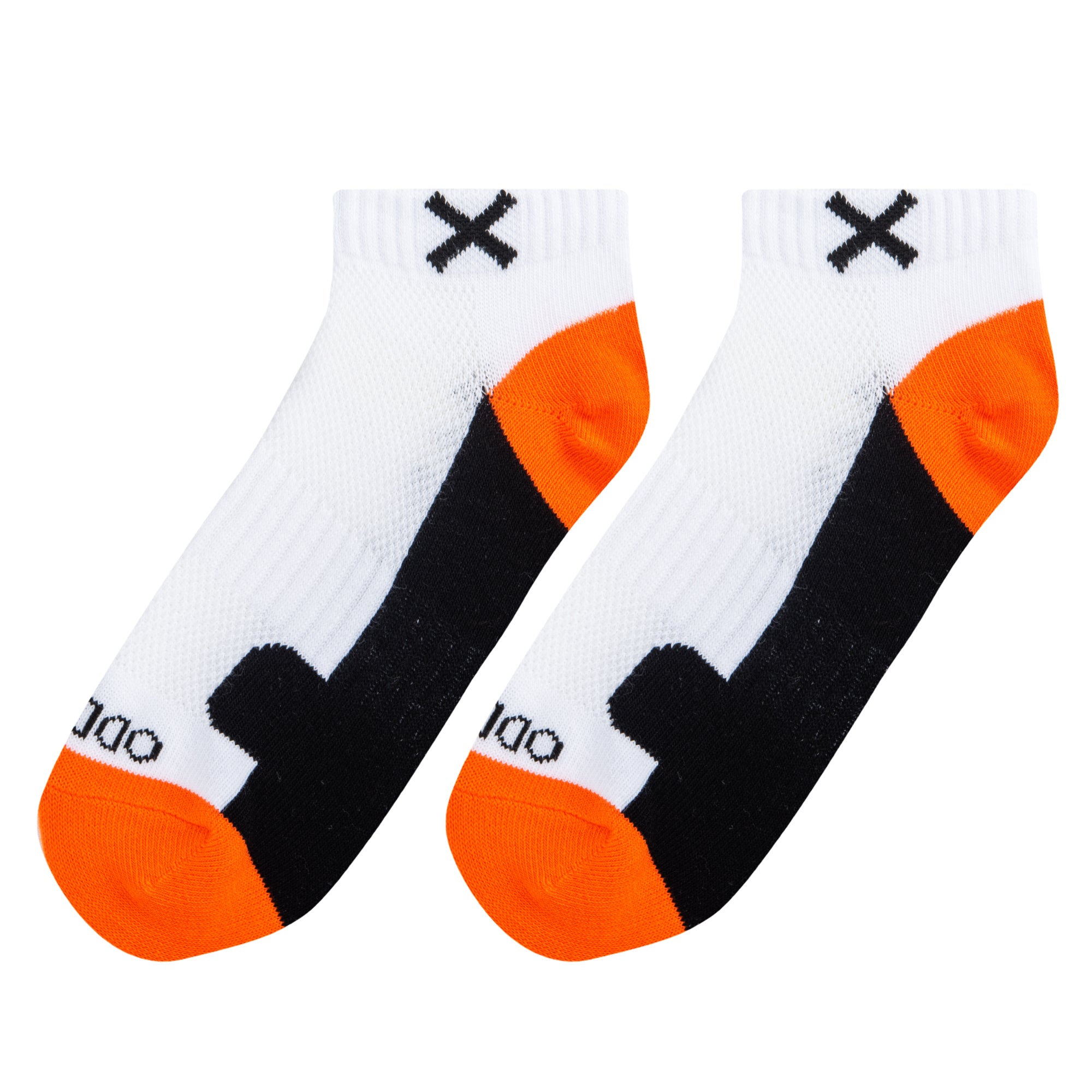 Basix Women Ankle 3 Block Staple Orange White Black