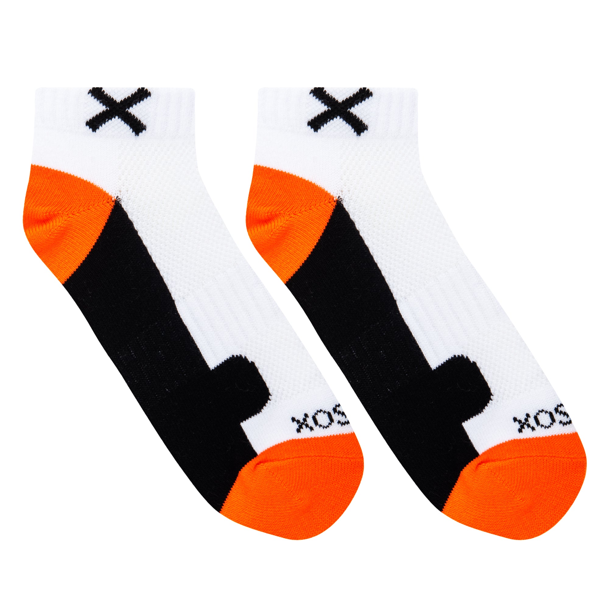 Basix Women Ankle 3 Block Staple Orange White Black
