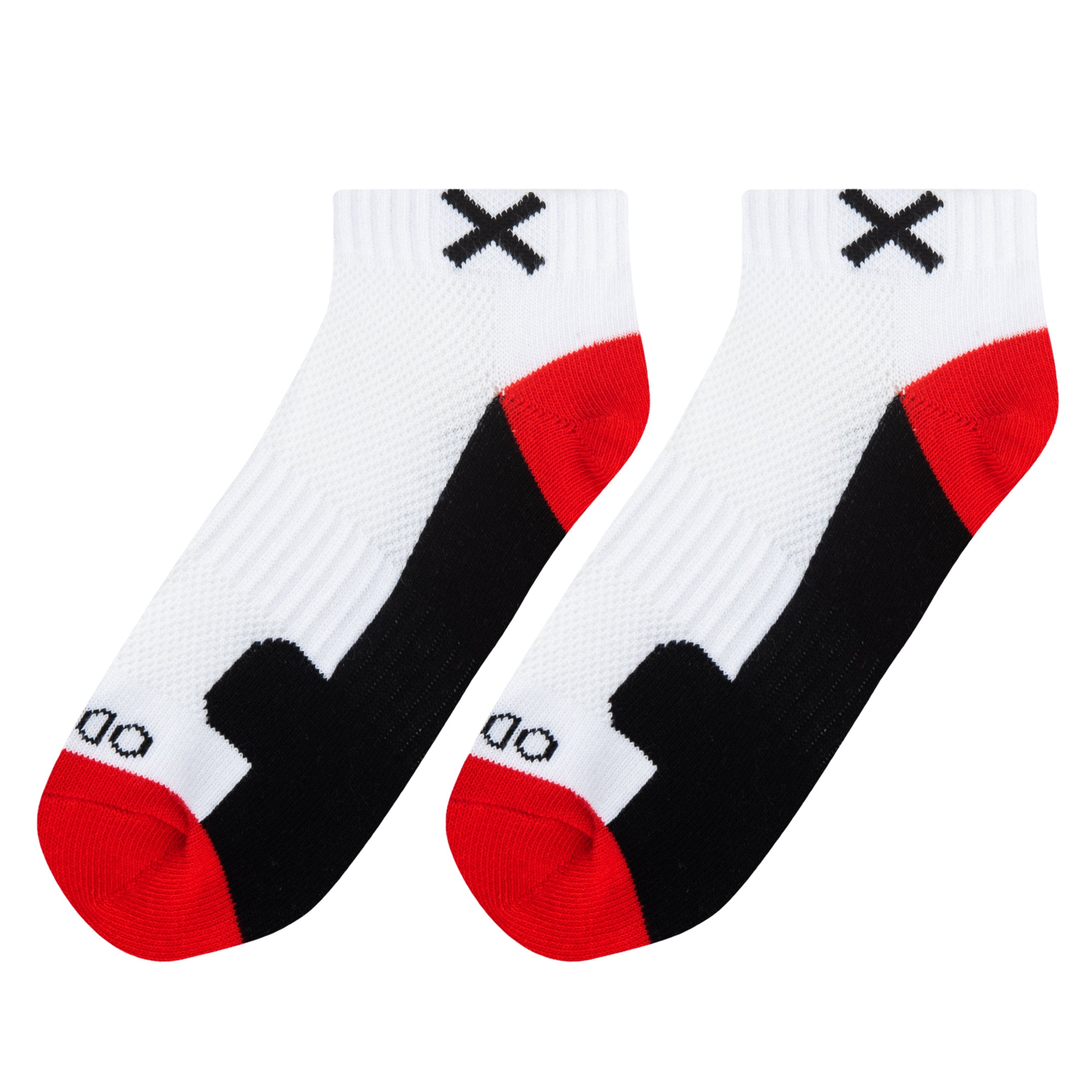 Basix Women Ankle 3 Block Staple Red White Black