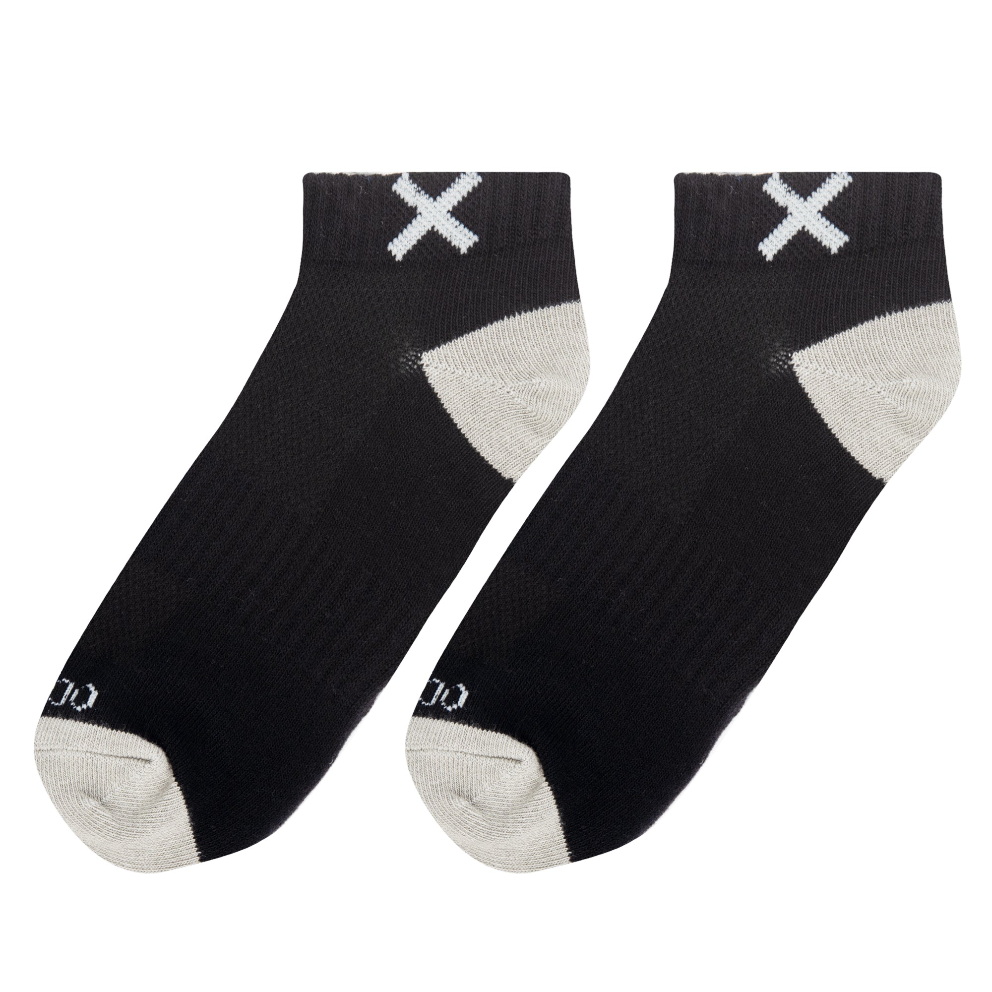 Basix Women Ankle Solid Core Black Gray