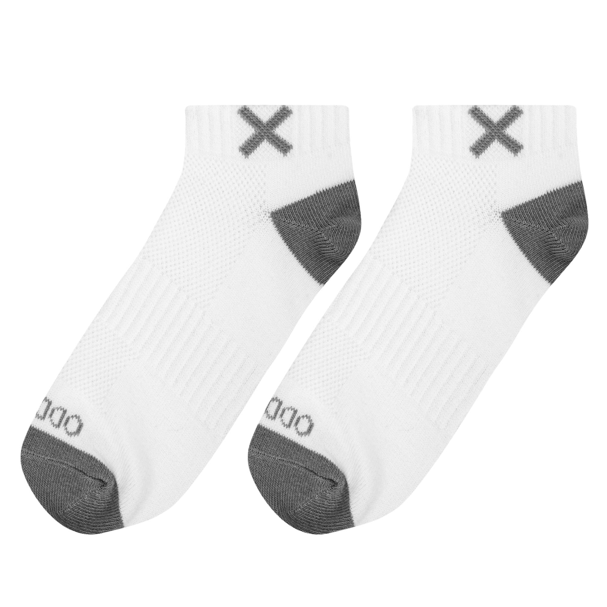 Basix Women Ankle Solid Core White Gray