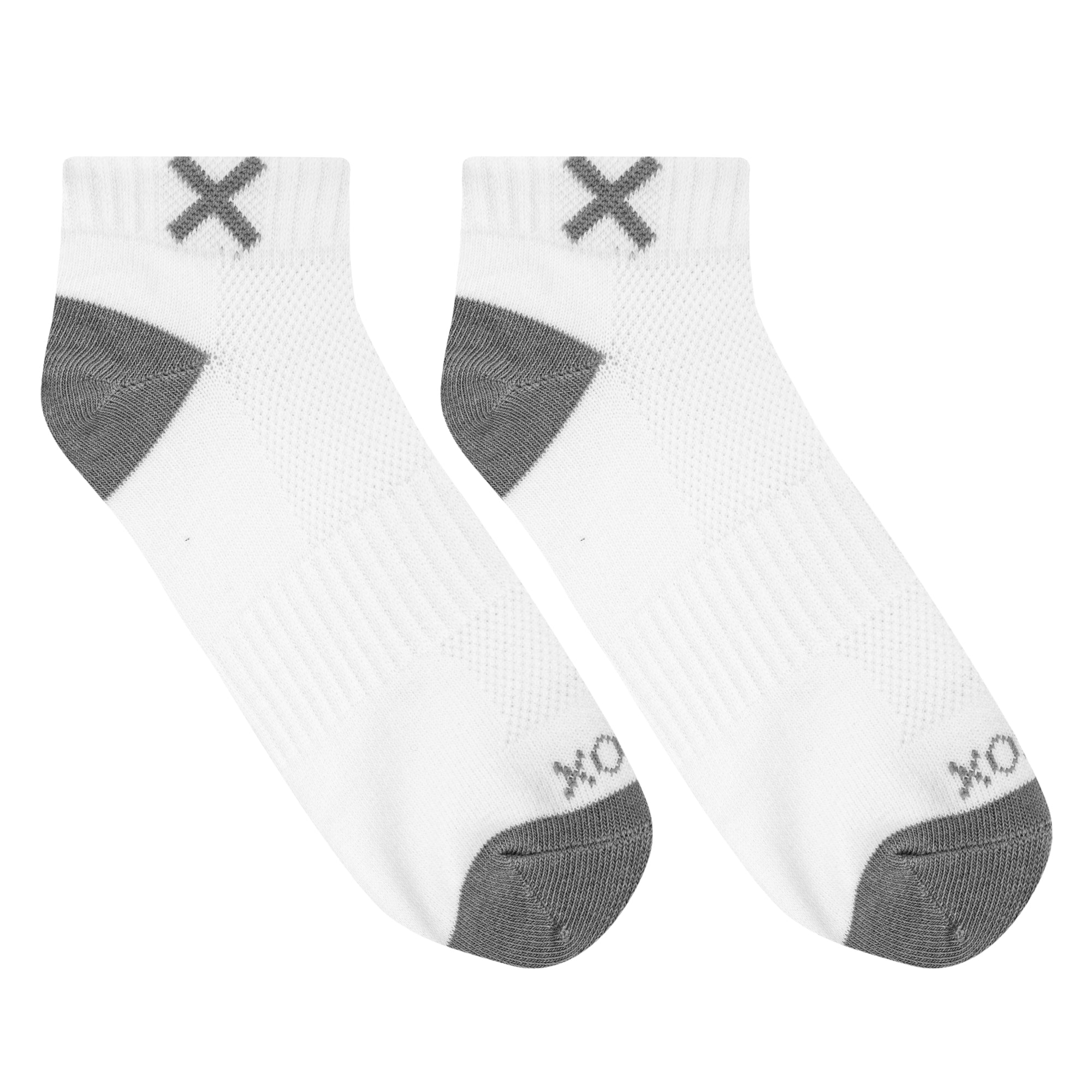 Basix Women Ankle Solid Core White Gray