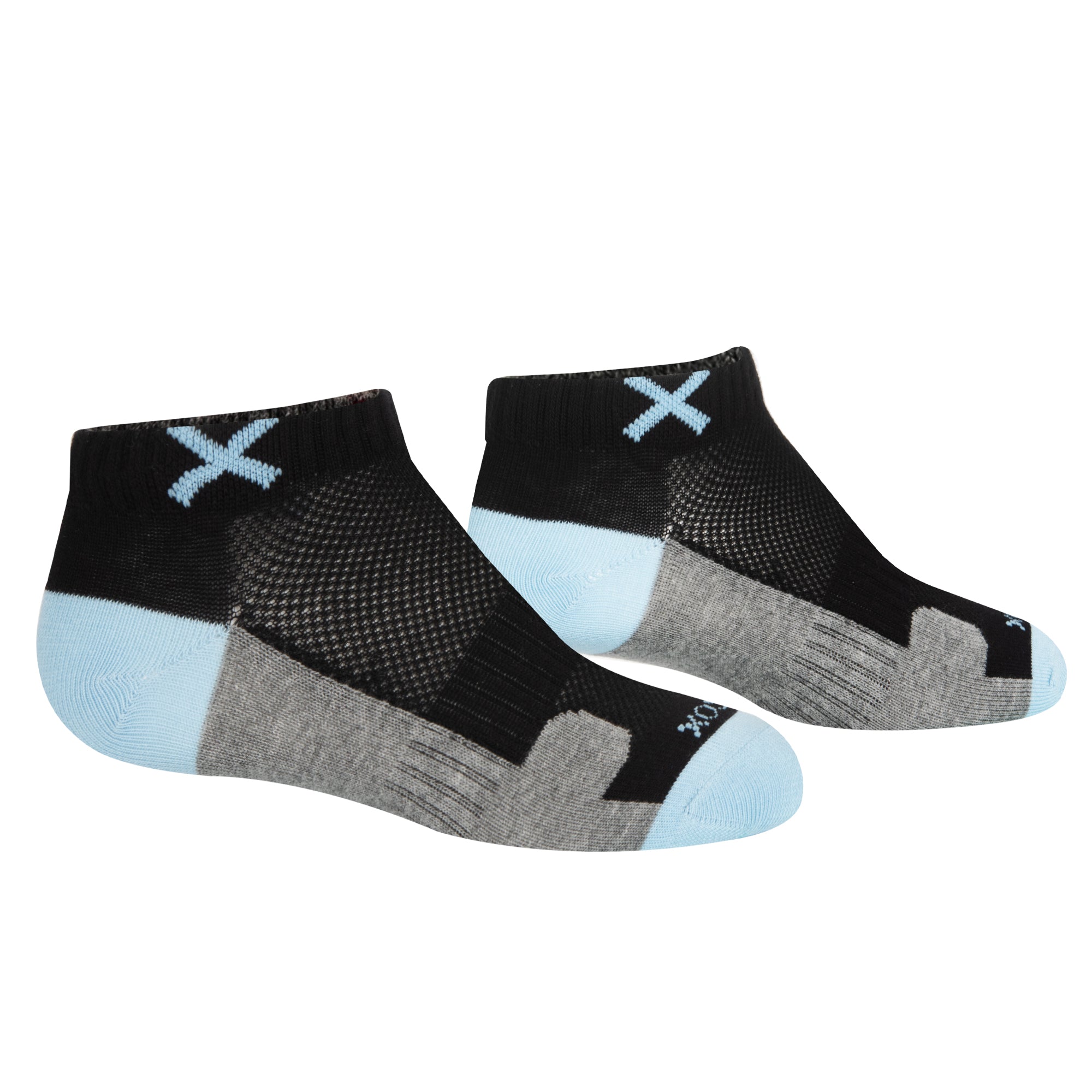 Basix Women Ankle 3 Block Pastel Black Sky Heather