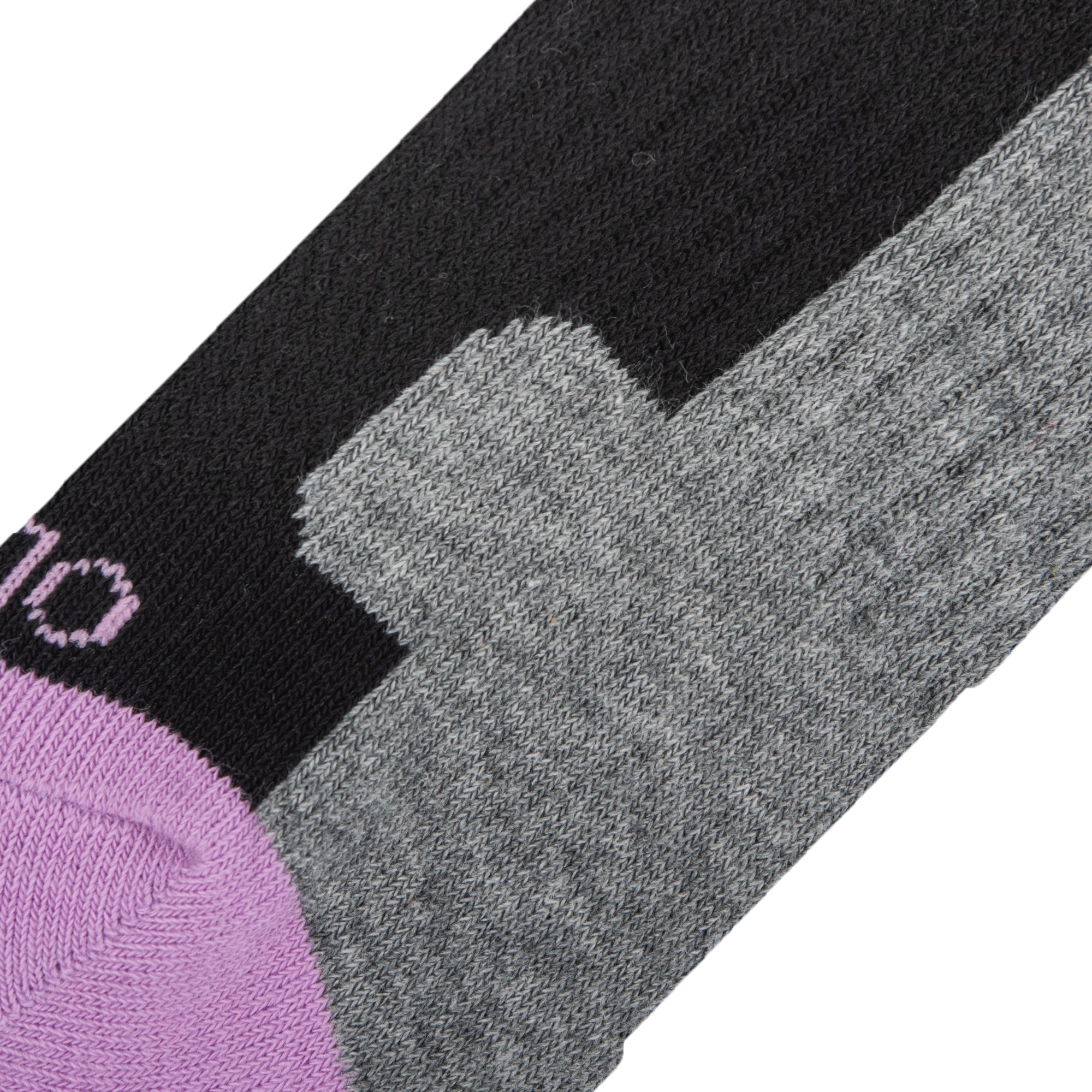 Basix Women Ankle 3 Block Pastel Black Purple Heather