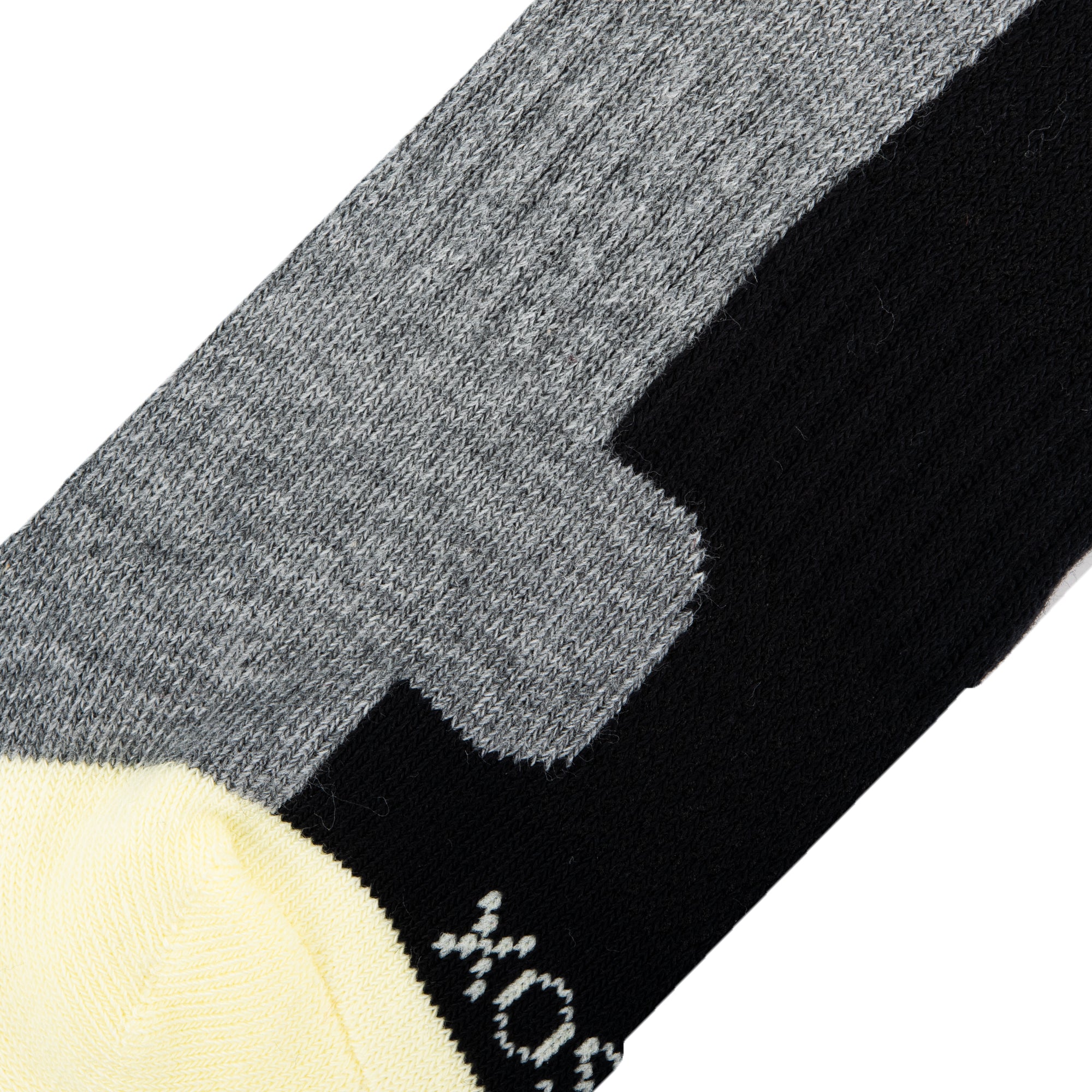 Basix Women Ankle 3 Block Pastel Black Yellow Heather