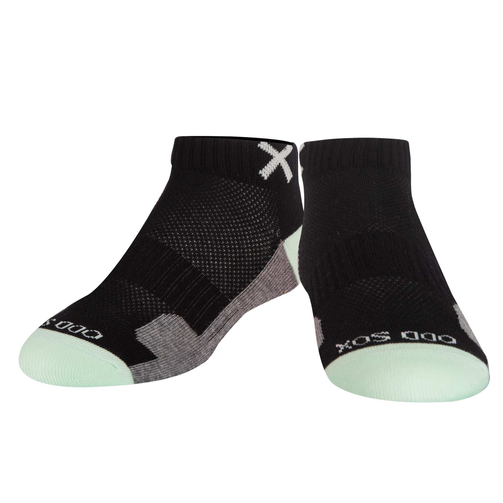 Basix Women Ankle 3 Block Pastel Black Mint Heather