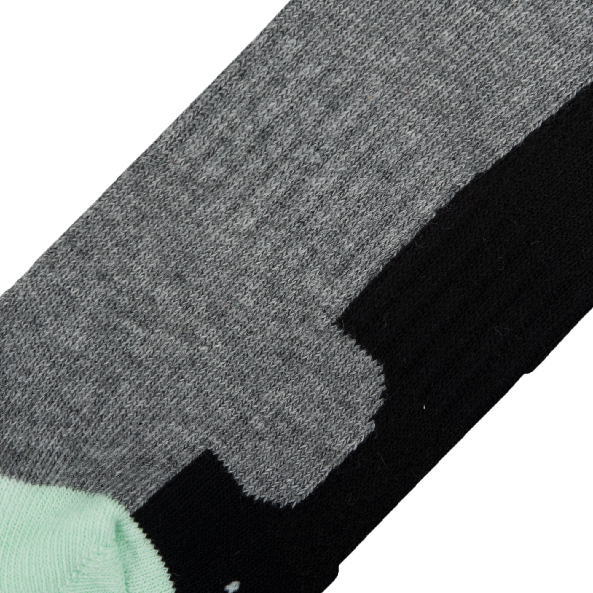 Basix Women Ankle 3 Block Pastel Black Mint Heather