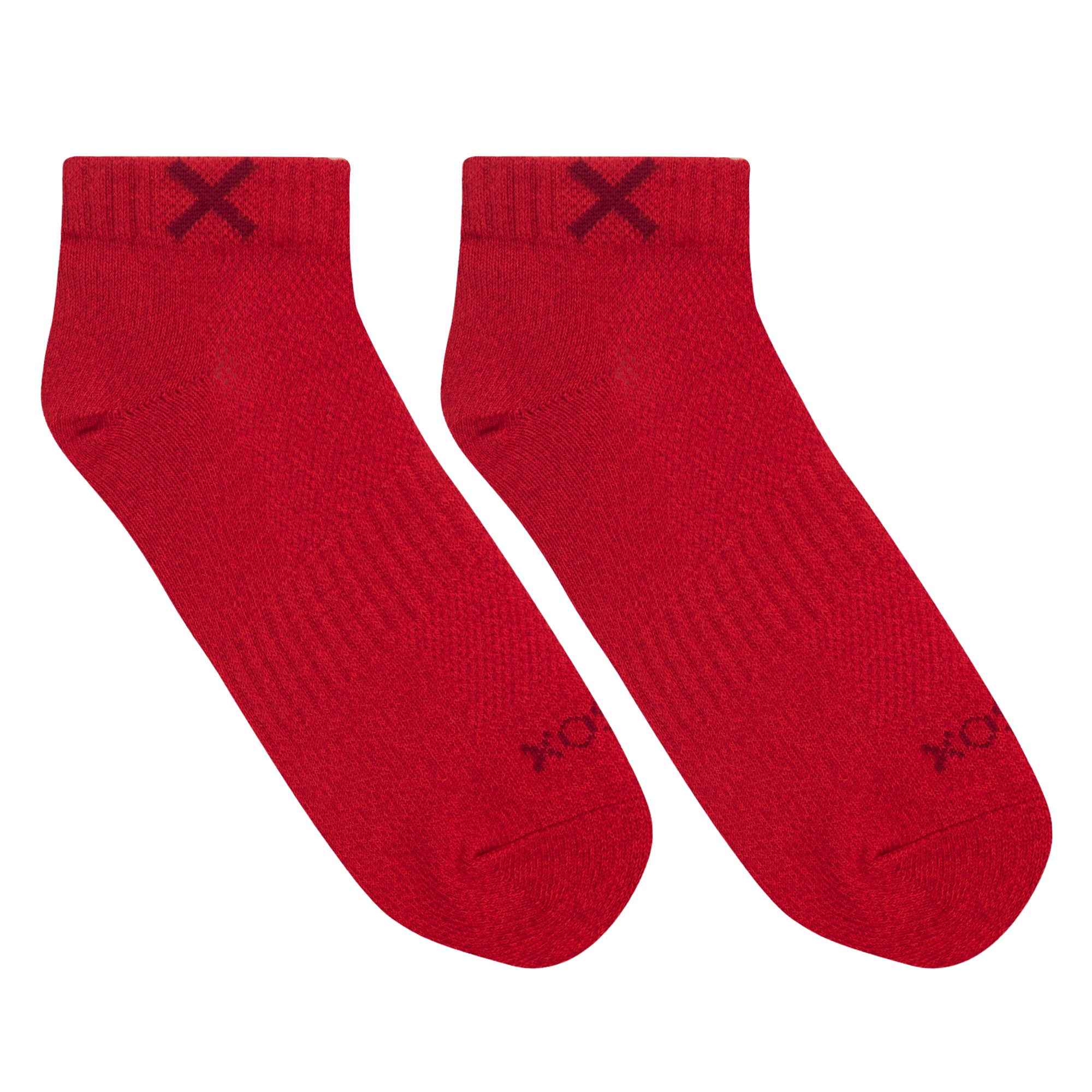 Basix Women Ankle Solid Red Heather