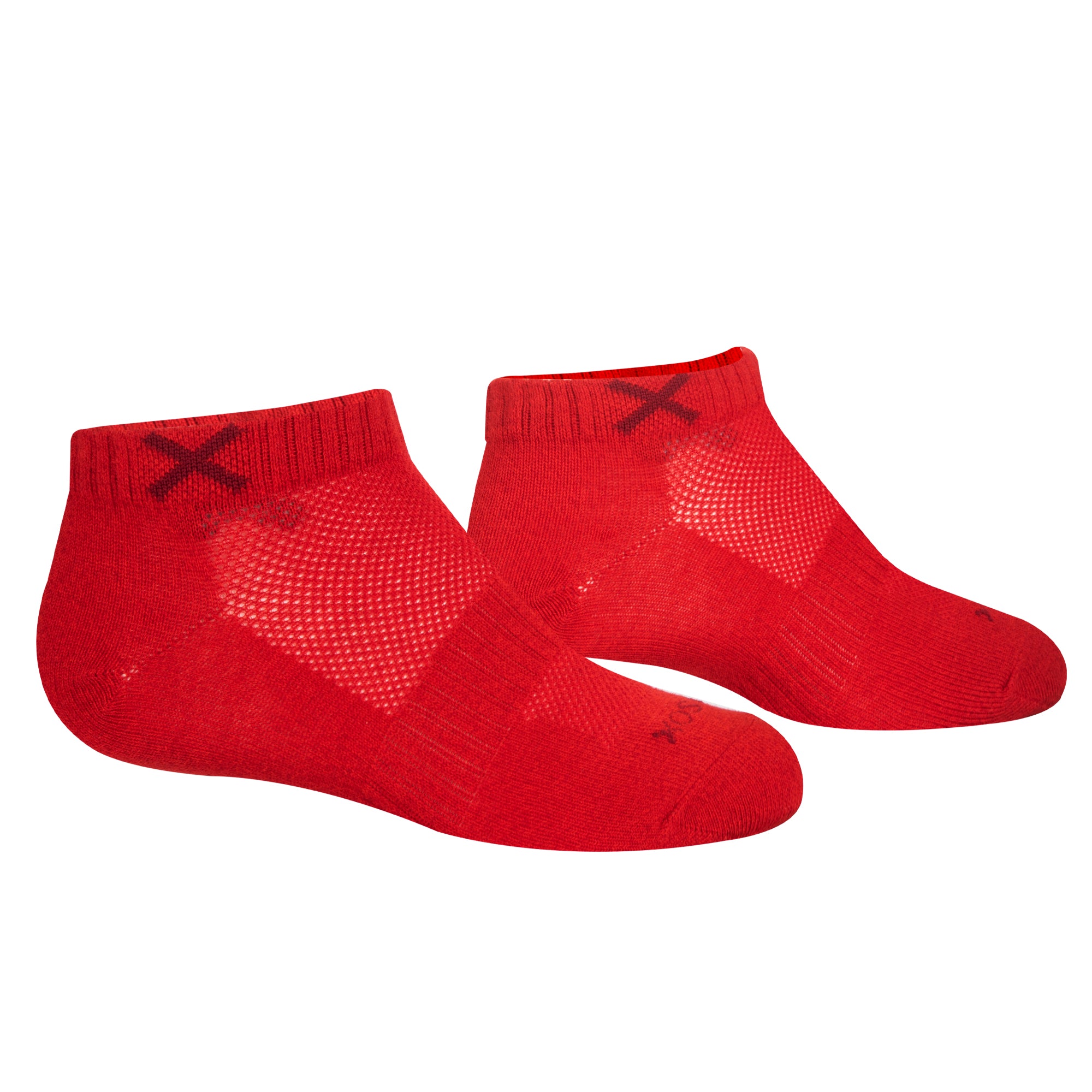 Basix Women Ankle Solid Red Heather