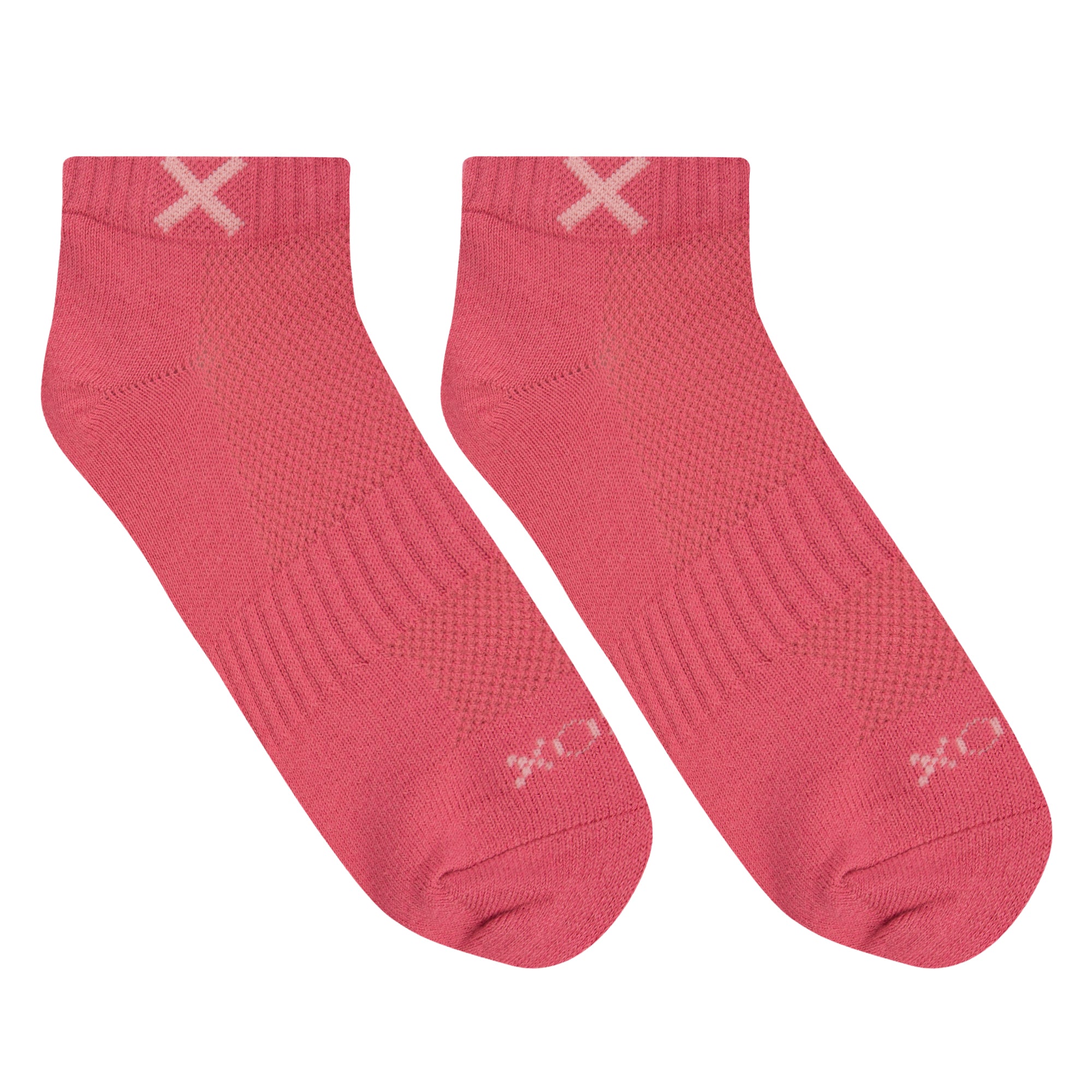 Basix Women Ankle Solid Salmon Heather