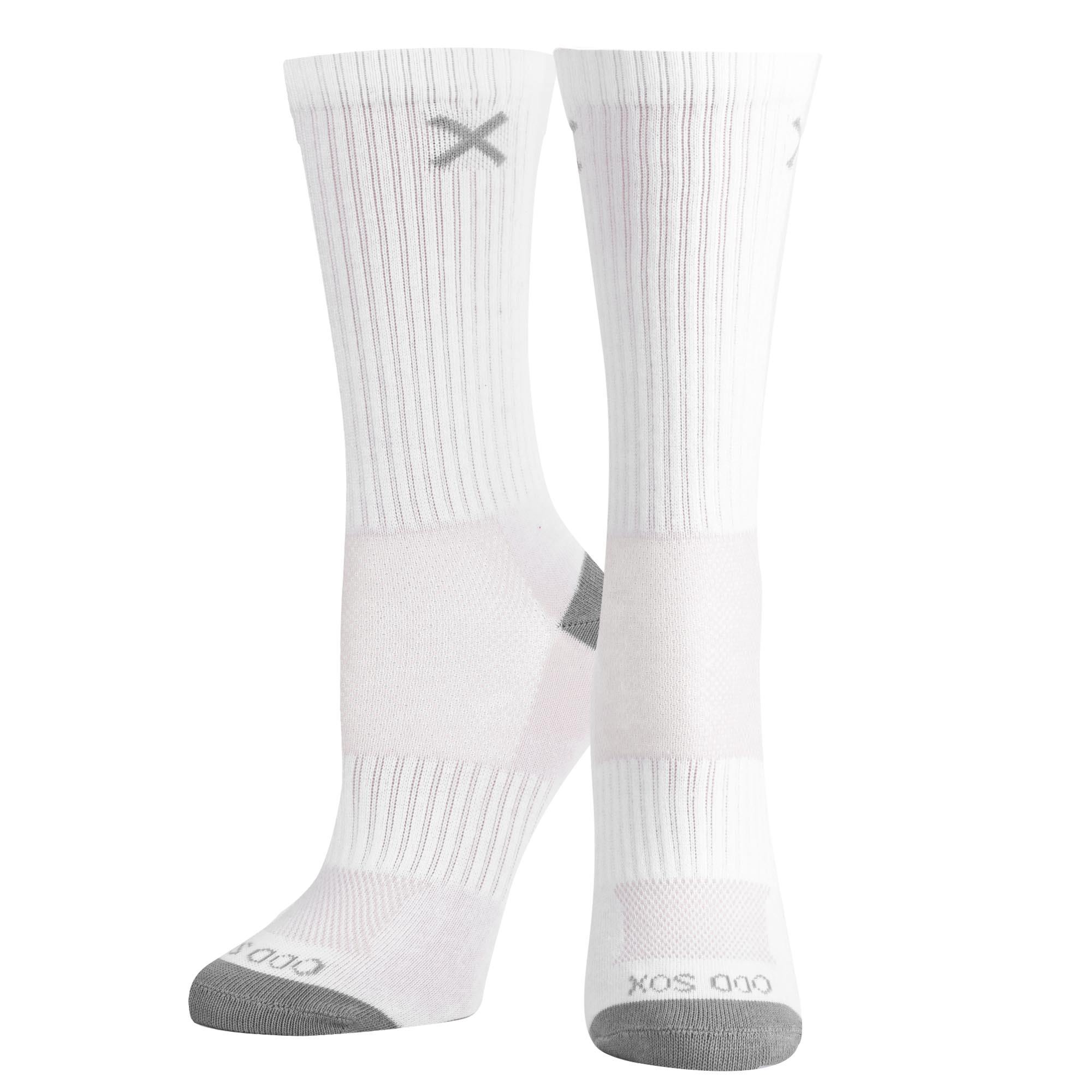 White Gray Women's Crew Socks