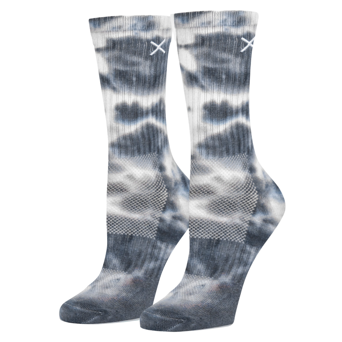 Basix Tie Dye Storm Men's Crew Socks