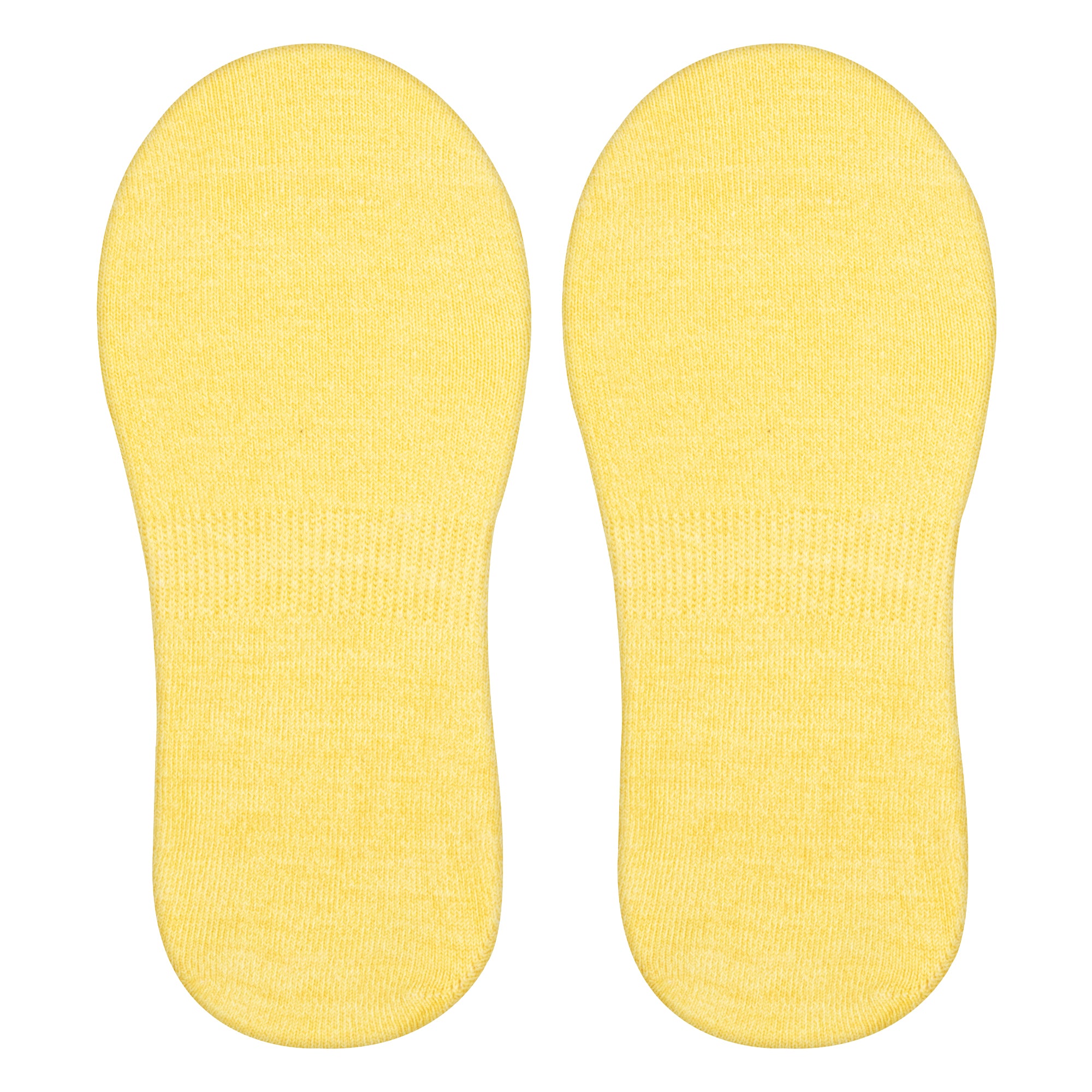 Basix Women No Show Solid Yellow Heather