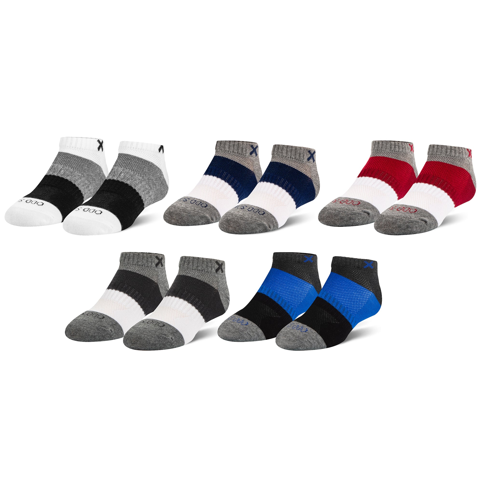 Basix Everyday Little Kids Ankle Socks (5 Pack)