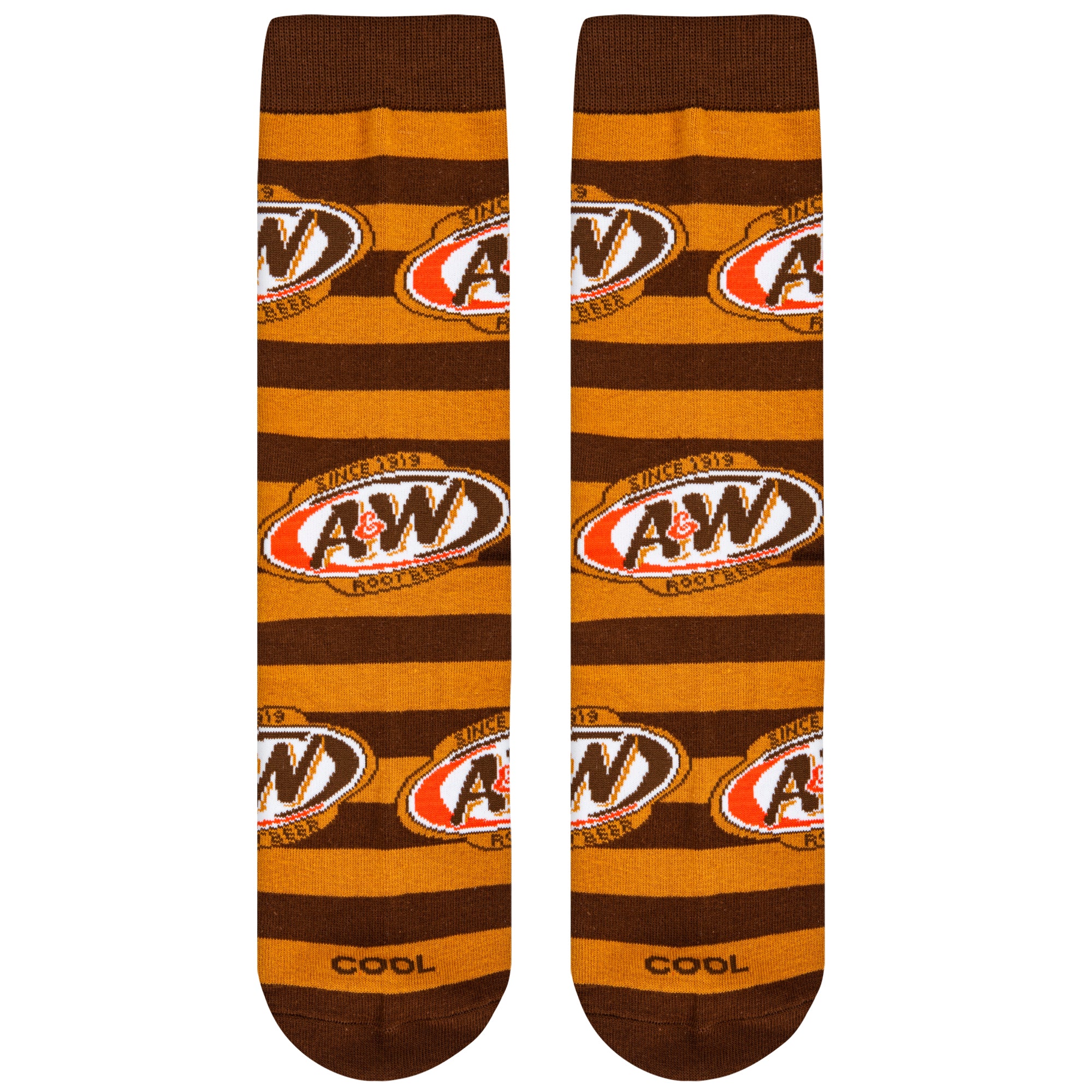 A&W Stripes Men's Crew Socks