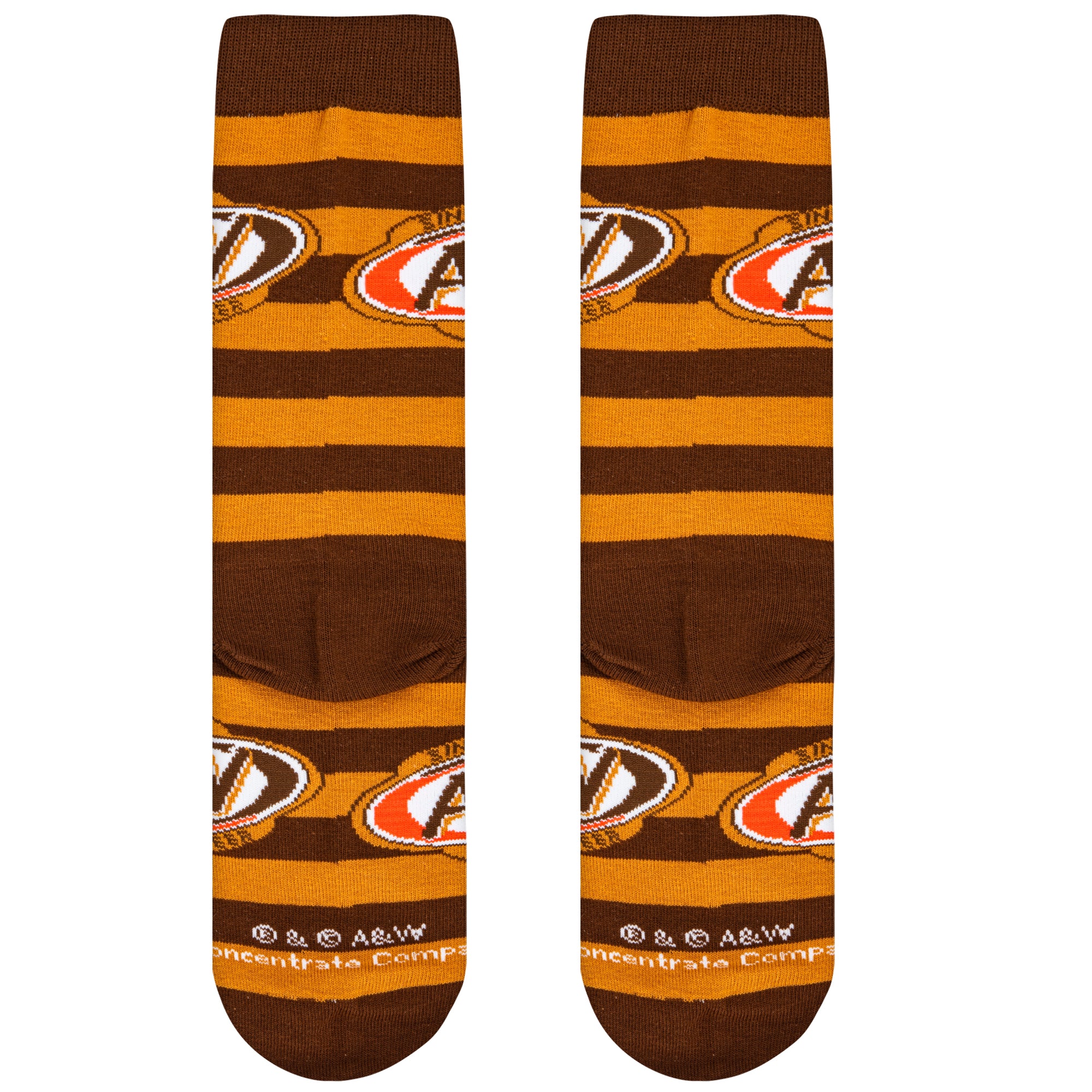 A&W Stripes Men's Crew Socks