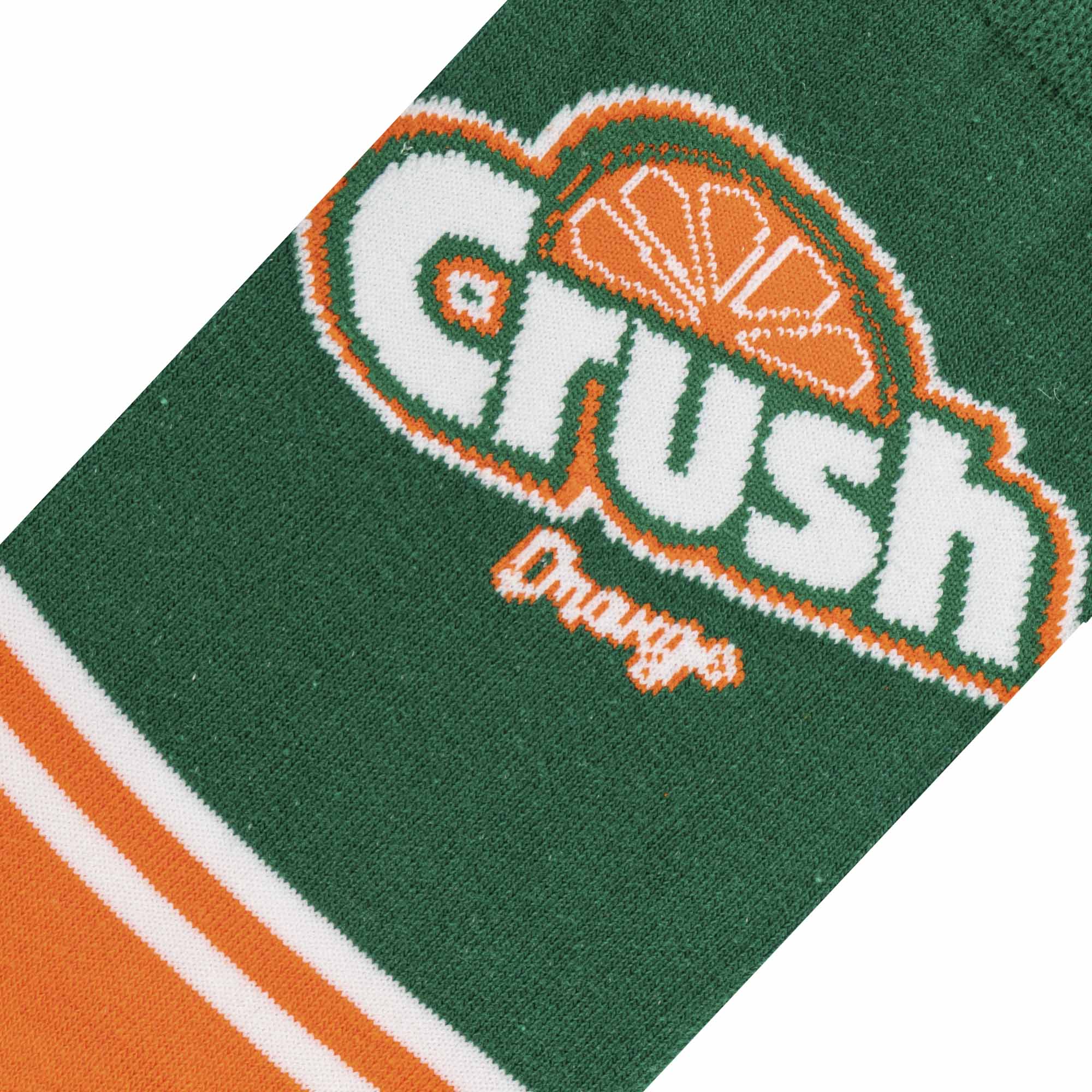 Crush Orange Half Stripe Men's Crew Socks