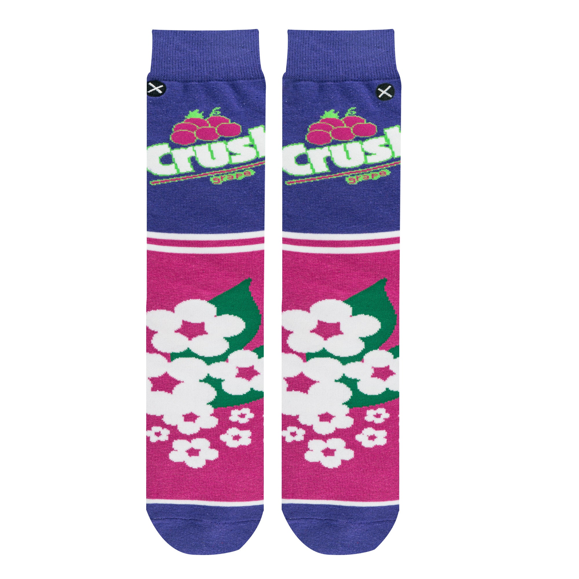 Crush Grape Half Stripe Men's Crew Socks