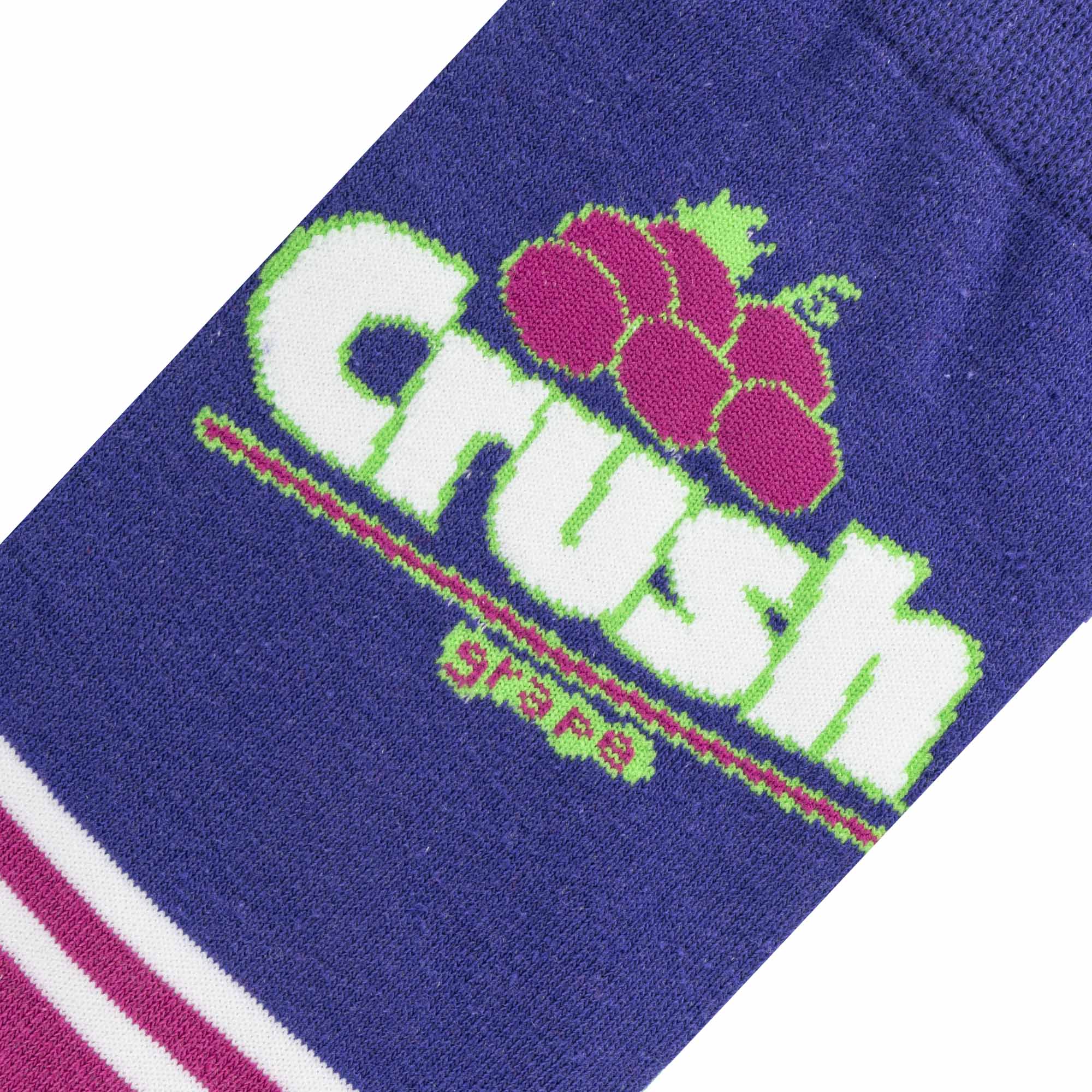 Crush Grape Half Stripe Men's Crew Socks